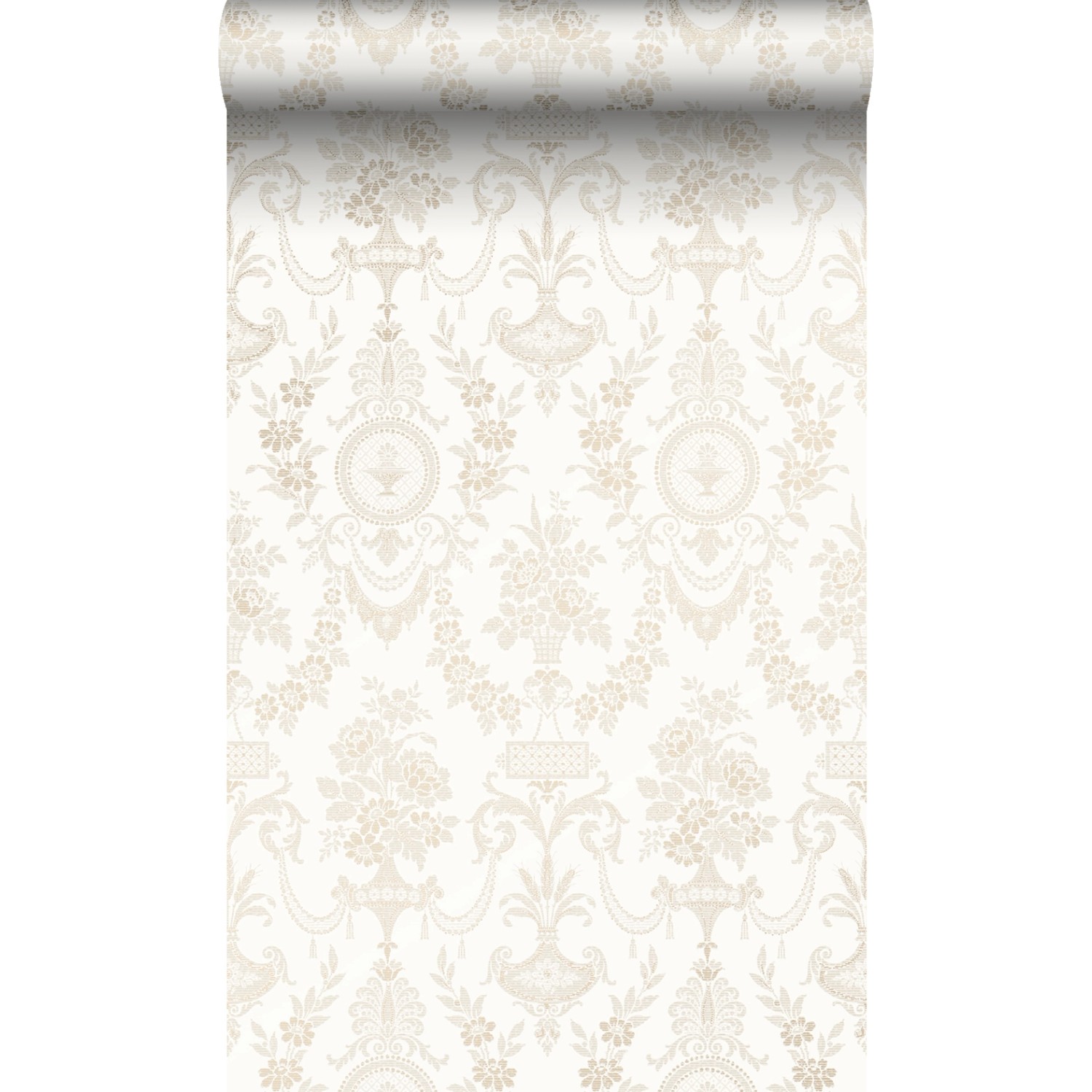 Origin Wallcoverings Tapete Ornamente Weiß 53 cm x 10,05 m 326134 günstig online kaufen