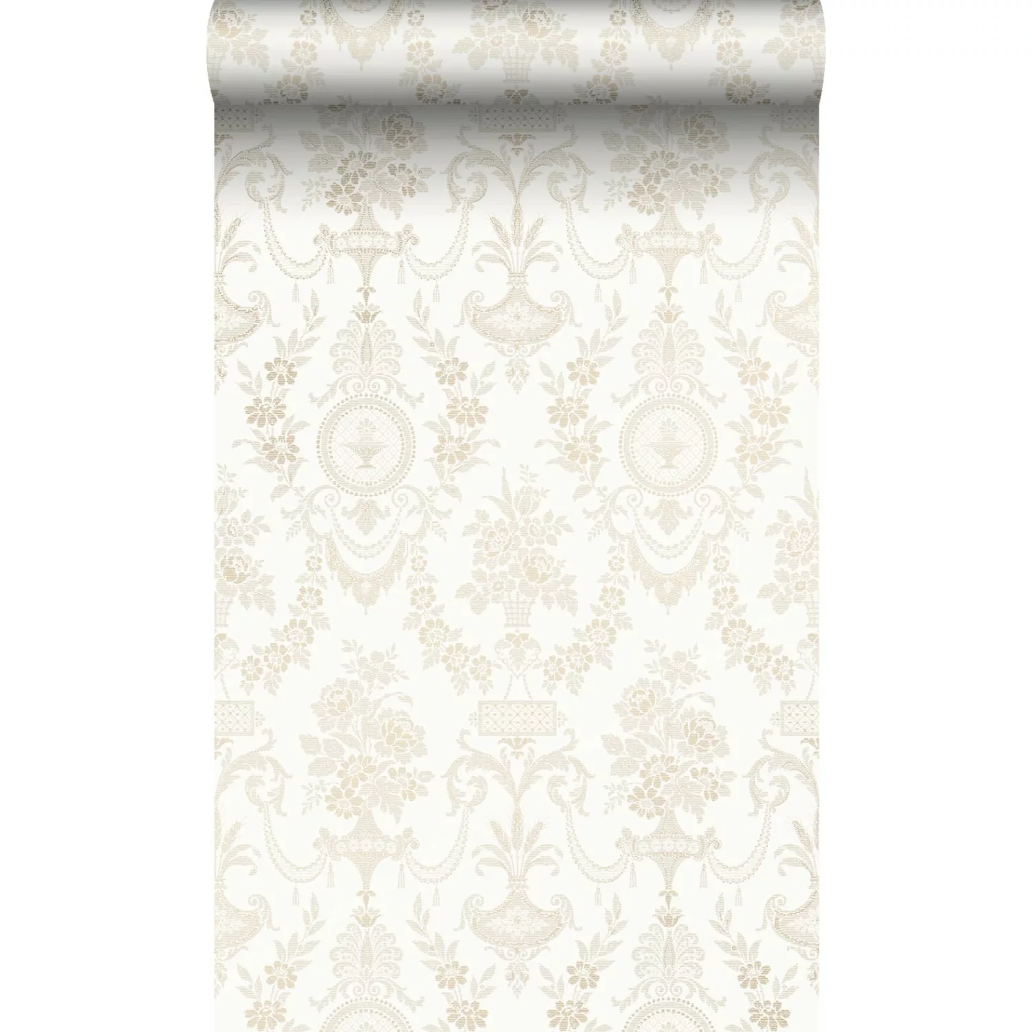 Origin Wallcoverings Tapete Ornamente Weiß 53 cm x 10,05 m 326134 günstig online kaufen