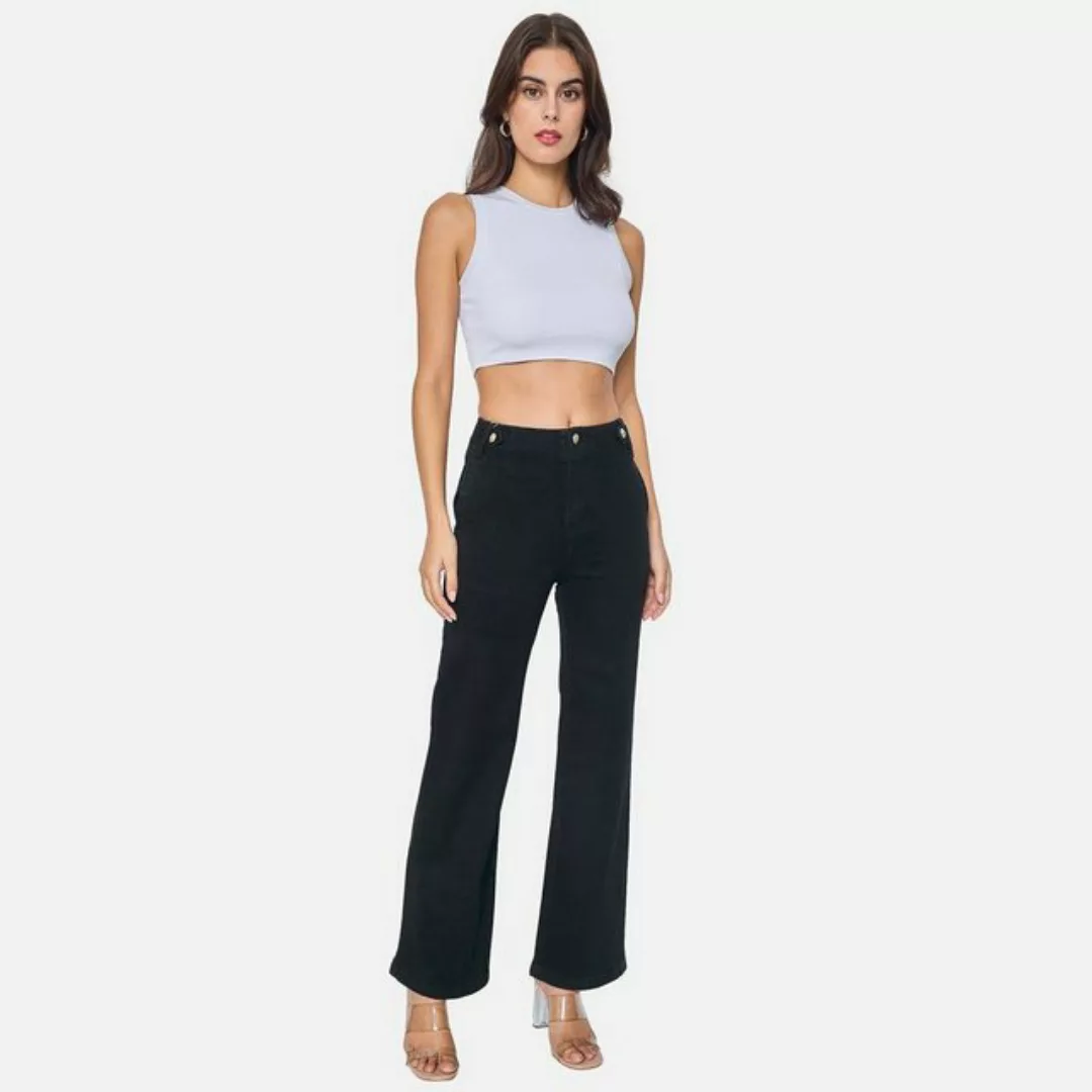 Elara Schlaghose Elara Damen Schlagjeans (1-tlg) günstig online kaufen