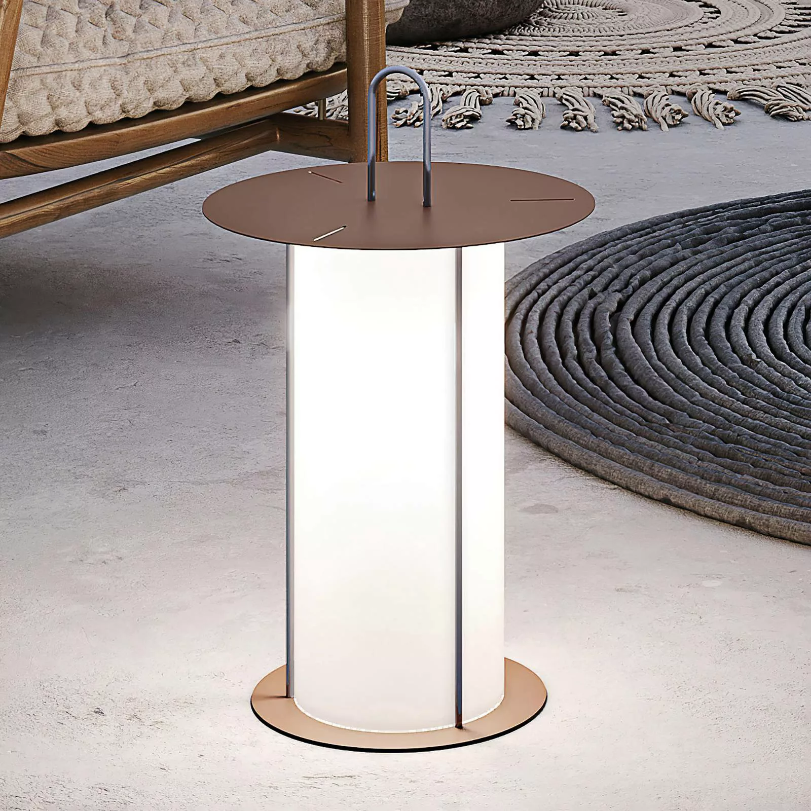 Modo Luce Diogene LED-Terrassenleuchte Akku rost günstig online kaufen