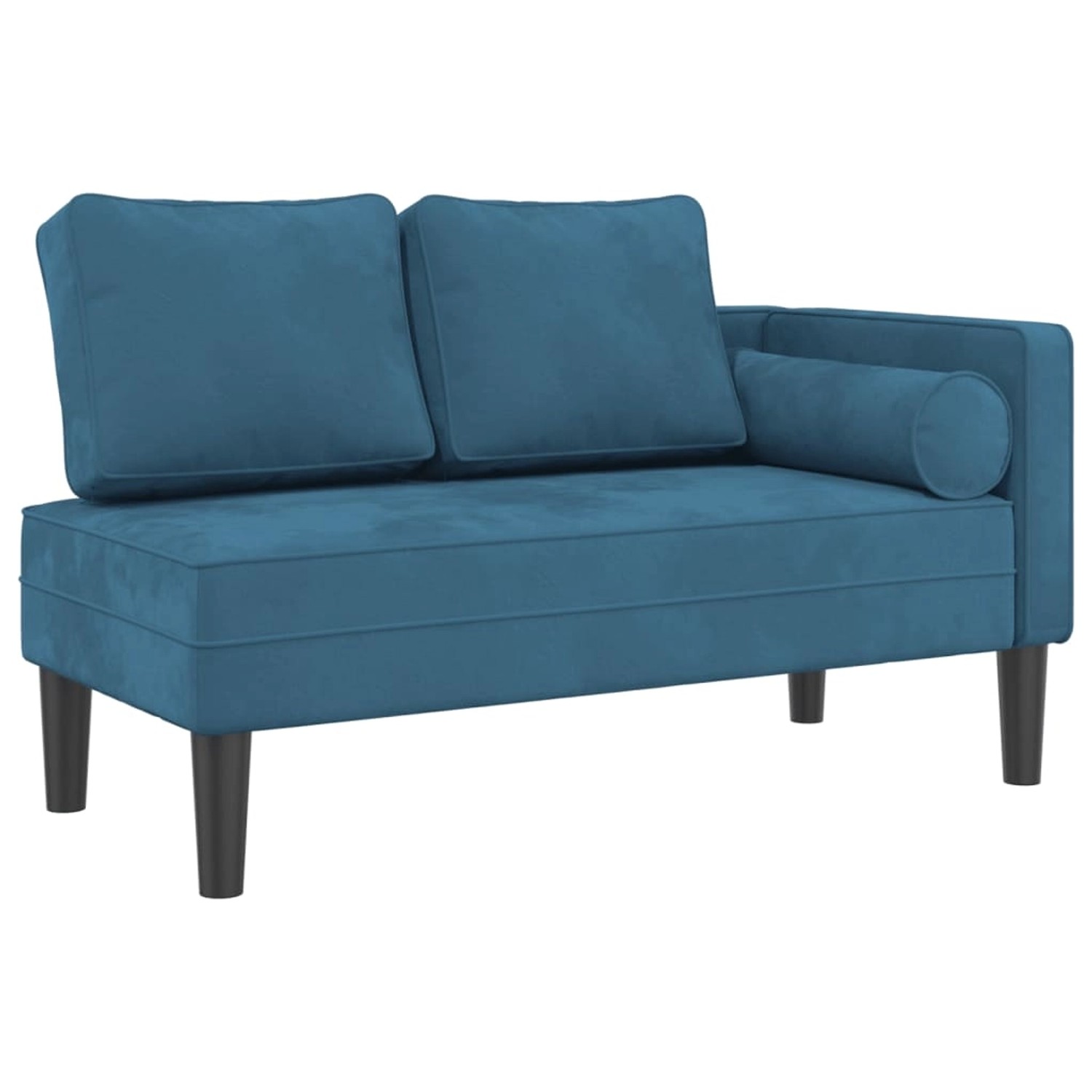 vidaXL Chaiselongue Chaiselongue mit Kissen Blau Samt, 1 Teile günstig online kaufen