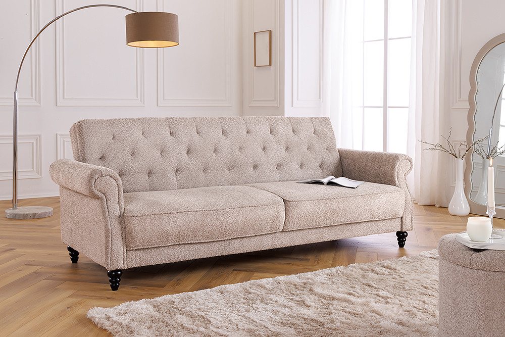 riess-ambiente 3-Sitzer MAISON BELLE AFFAIRE 220cm greige · Schlafsofa mit günstig online kaufen