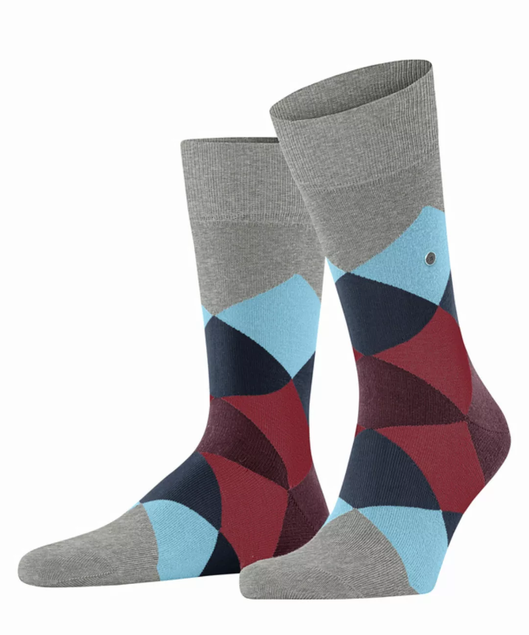 Burlington Clyde Herren Socken, 40-46, Grau, Raute, Baumwolle, 20942-340102 günstig online kaufen