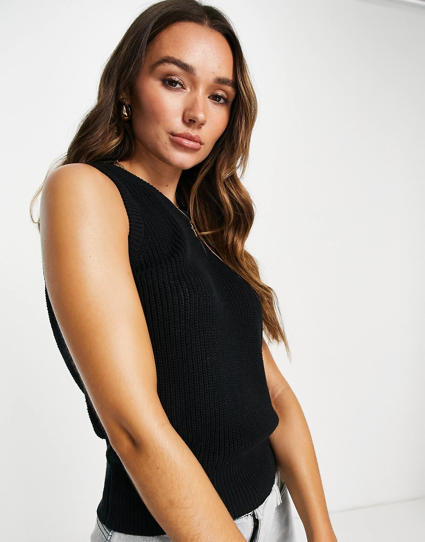 In Wear – Disa – Ärmelloser Pullover in Schwarz günstig online kaufen