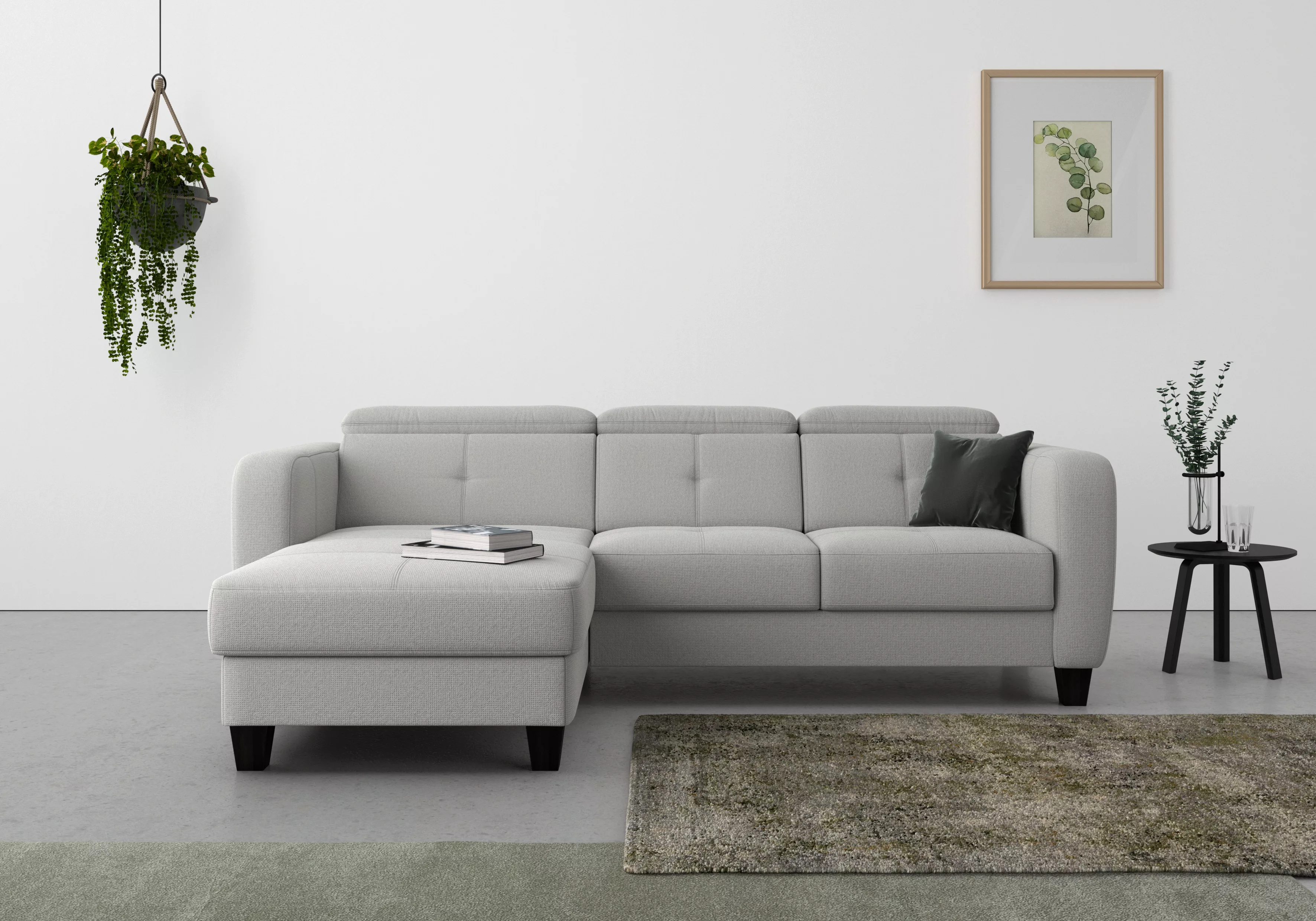 sit&more Ecksofa Belluci L-Form, inklusive Federkern, wahlweise mit Bettfun günstig online kaufen