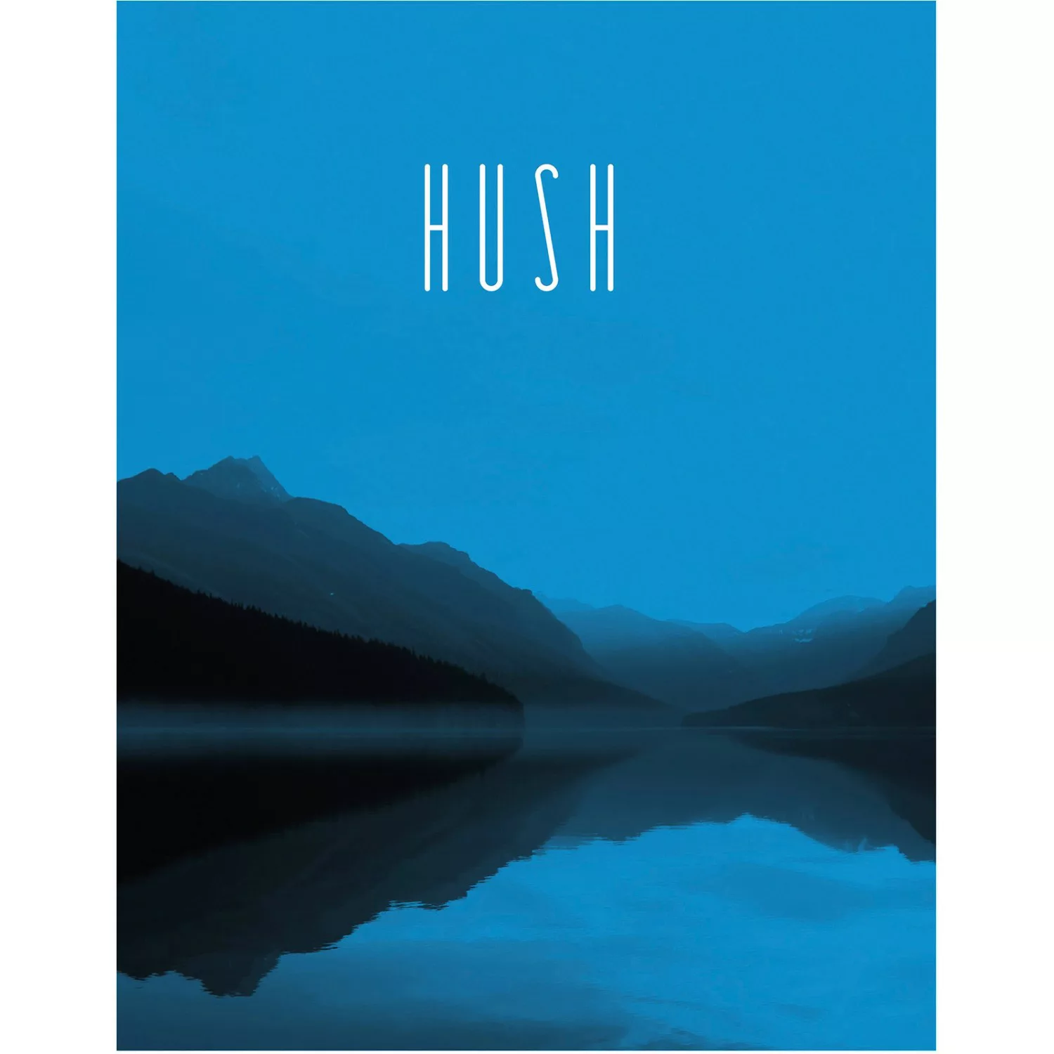 Komar Poster "Word Lake Hush Blue", Natur, (1 St.), Kinderzimmer, Schlafzim günstig online kaufen