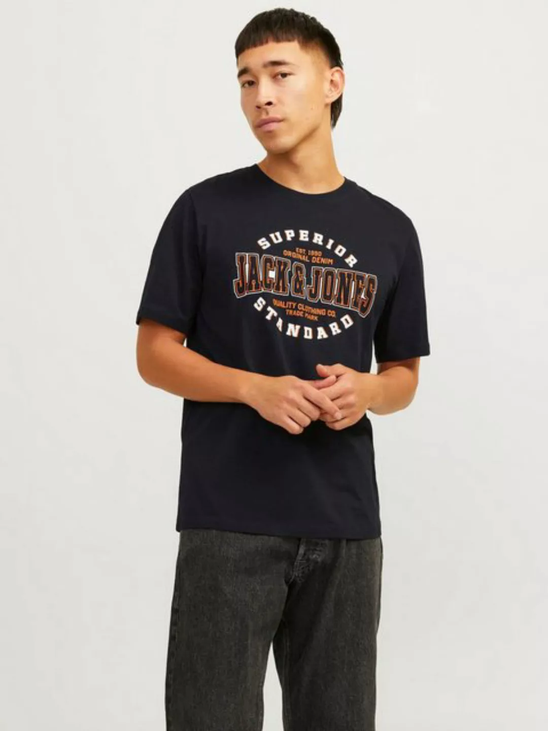 Jack & Jones Rundhalsshirt JJELOGO TEE SS O-NECK 2 COL AW24 SN günstig online kaufen