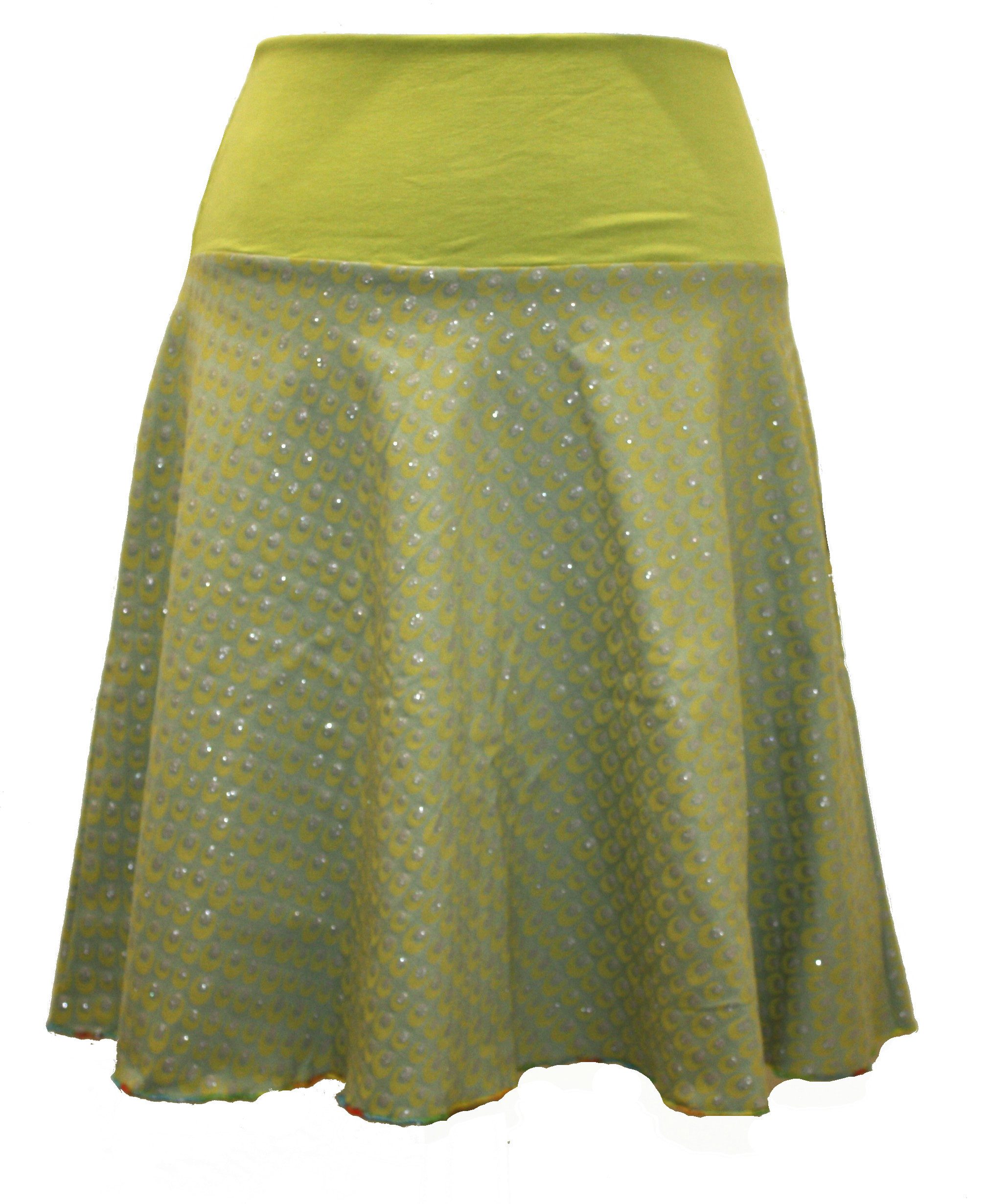 dunkle design Jerseyrock A-Linie 52cm Glitzer günstig online kaufen