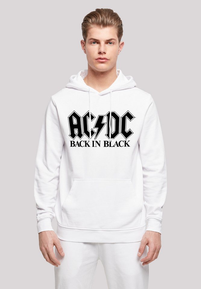 F4NT4STIC Kapuzenpullover ACDC Rock Band Back In Black Logo Print günstig online kaufen