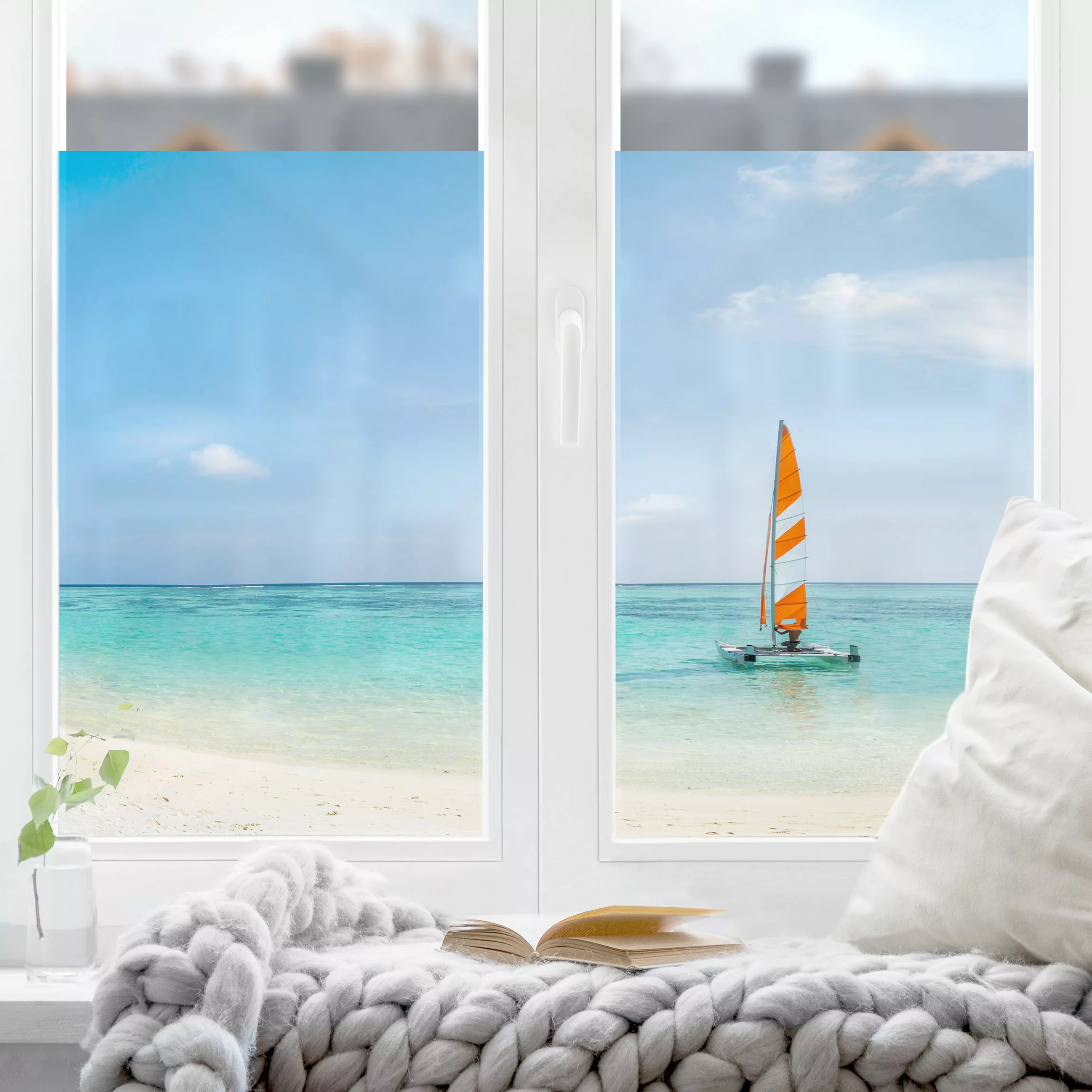 Fensterfolie Katamaran auf dem Indischen Ozean günstig online kaufen