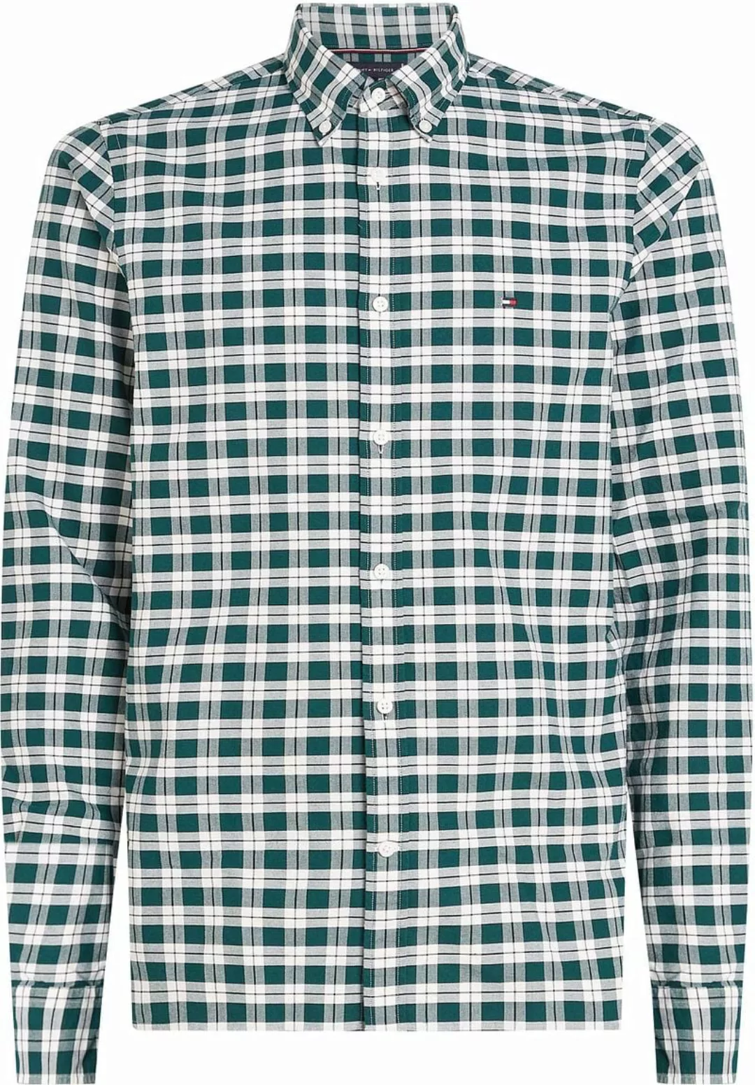 Tommy Hilfiger Oxford Hemd Karos Grün - Größe XL günstig online kaufen