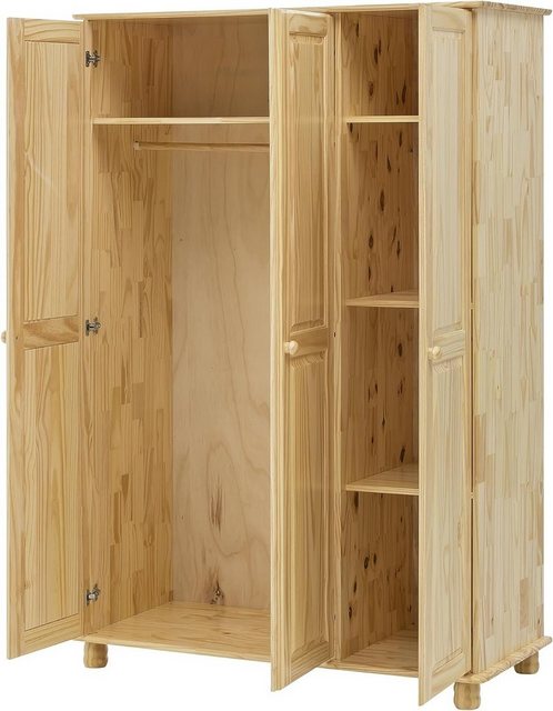 furnling Kleiderschrank Oslo 52 x 120 x 178 cm aus massivem Kieferholz, 3-t günstig online kaufen