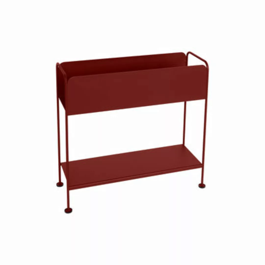 Übertopf Picolino metall rot / Staumöbel - Metall / L 66 x H 63 cm - Fermob günstig online kaufen