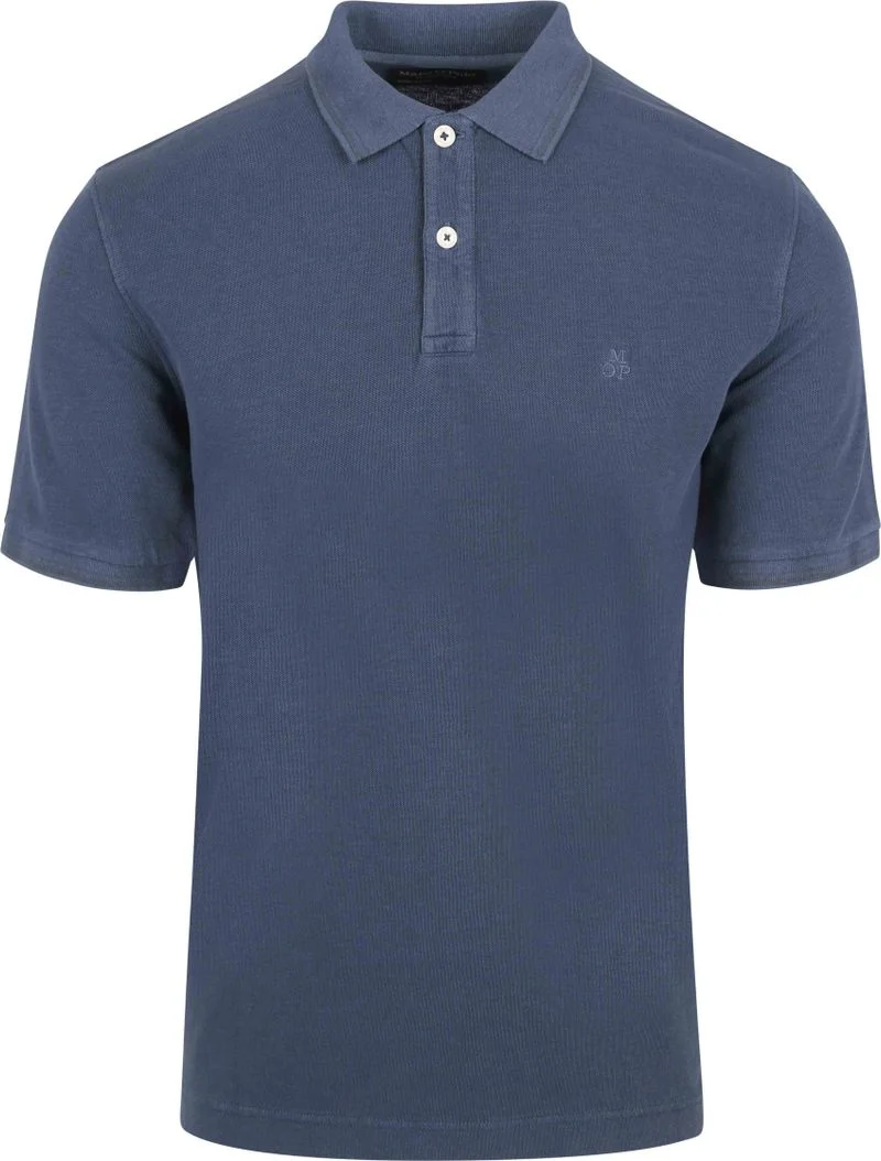 Marc O'Polo Poloshirt Solid Overdye Dunkelblau - Größe XXL günstig online kaufen