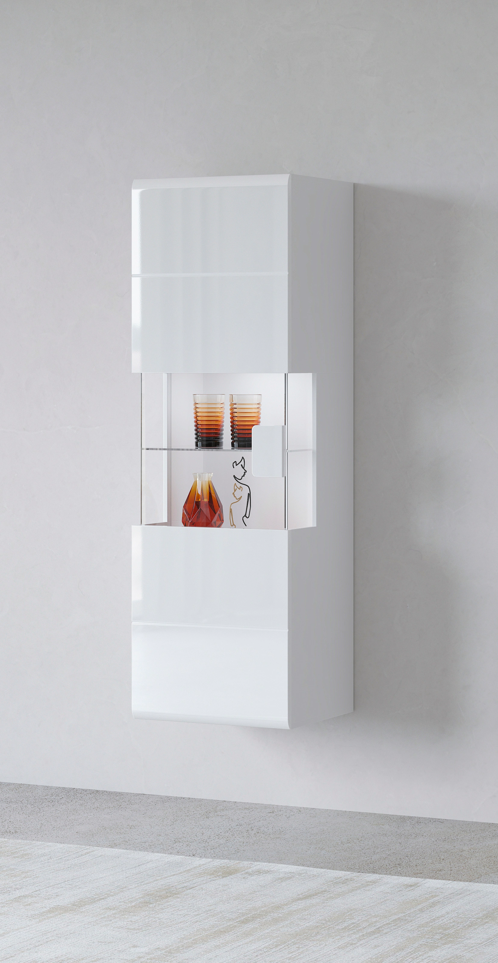 INOSIGN Hängevitrine "Toledo,Höhe 159 cm trendige Glasvitrine mit dekorativ günstig online kaufen