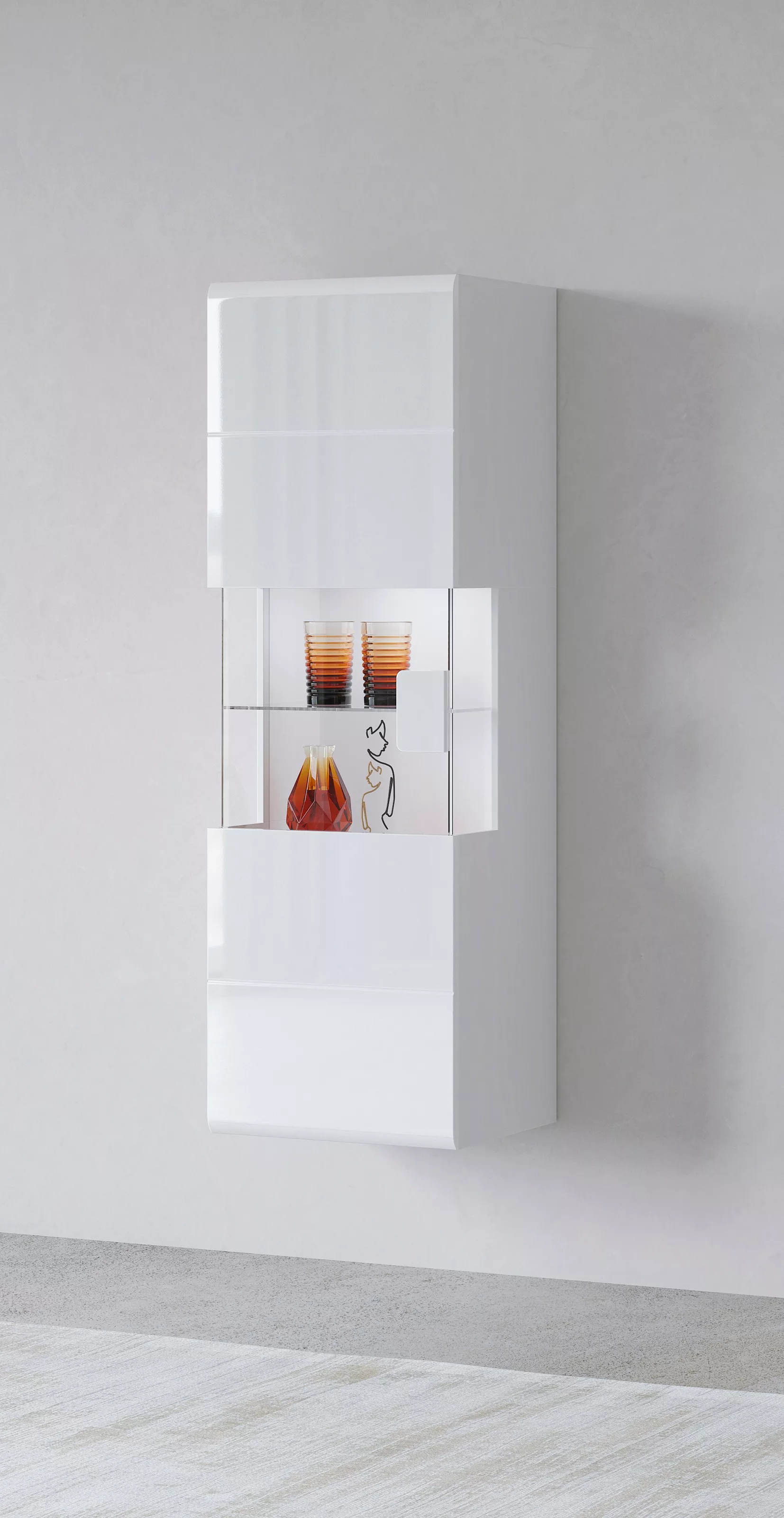 INOSIGN Hängevitrine »Toledo,Höhe 159 cm trendige Glasvitrine mit dekorativ günstig online kaufen