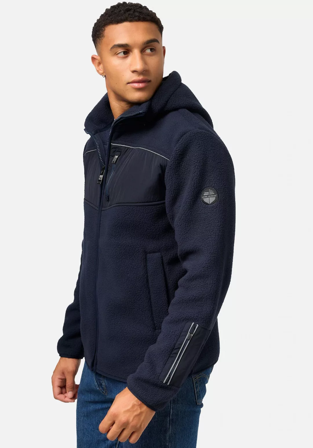 Stone Harbour Fleecejacke "Illian", mit Kapuze, Sportliche Herren Fleece-Ou günstig online kaufen