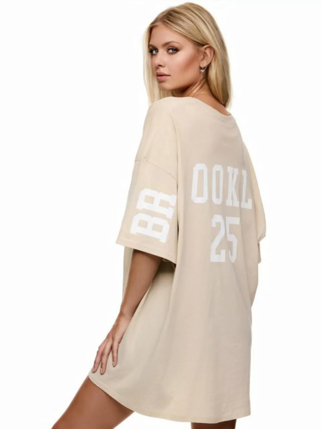 Worldclassca T-Shirt Worldclassca Oversized BROOKLN 25 Print T-Shirt lang T günstig online kaufen