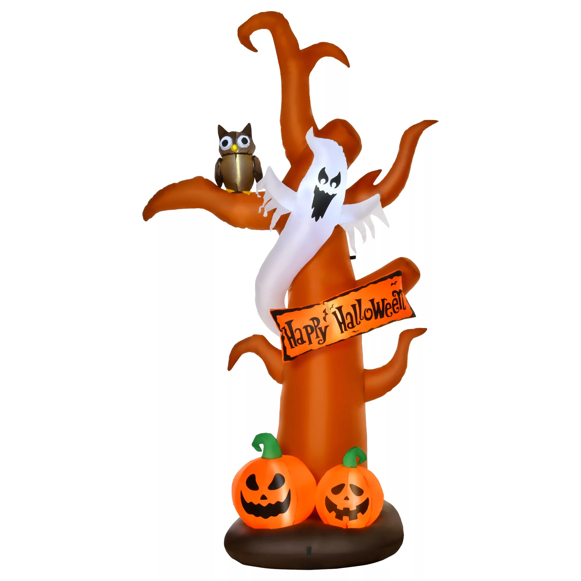 HOMCOM Aufblasbarer Halloween Baum Kürbis Deko Figur mit LED Beleuchtung 15 günstig online kaufen