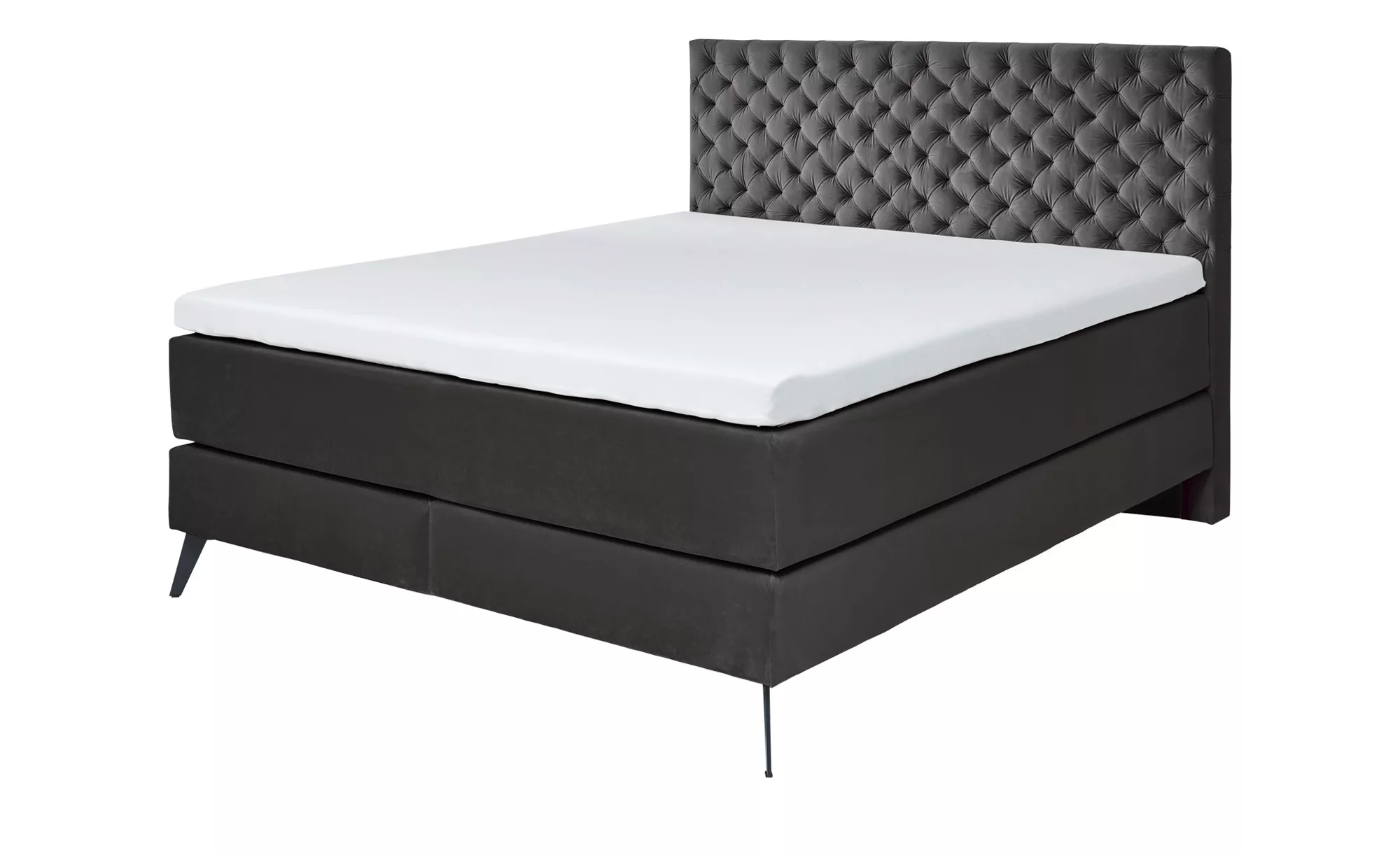 Boxspringbett  Cumberland ¦ grau ¦ Maße (cm): B: 202 H: 130 T: 211 Betten > günstig online kaufen