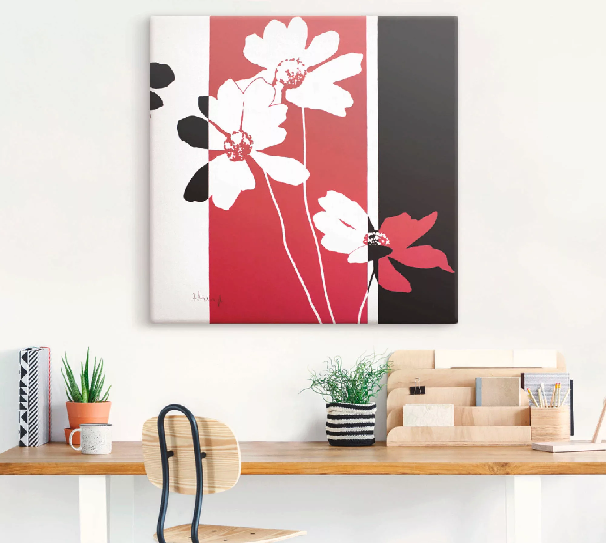 Artland Leinwandbild "Blumen Zusammensetzung II", Blumen, (1 St.), auf Keil günstig online kaufen