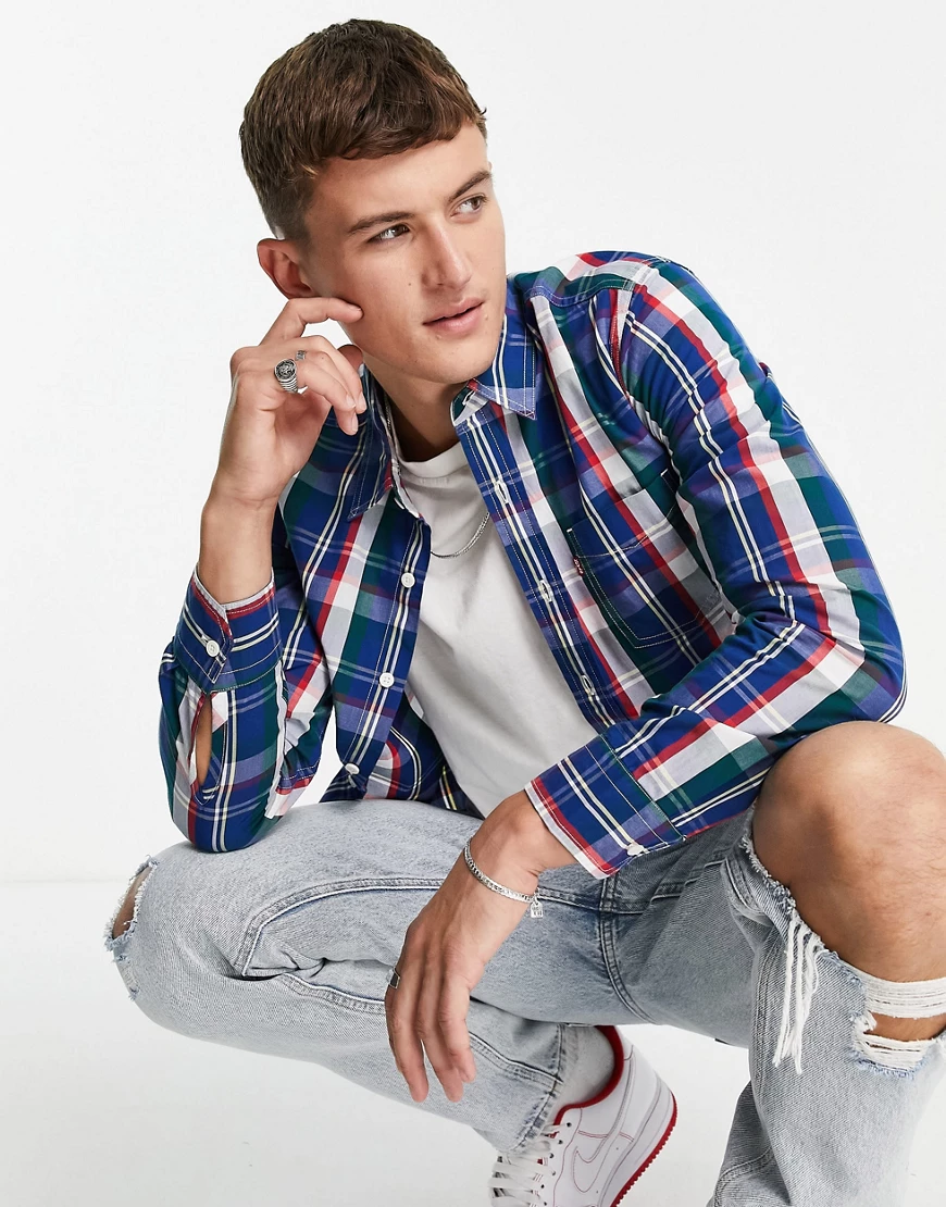 Levi's – Hemd in Blau & Braun kariert günstig online kaufen