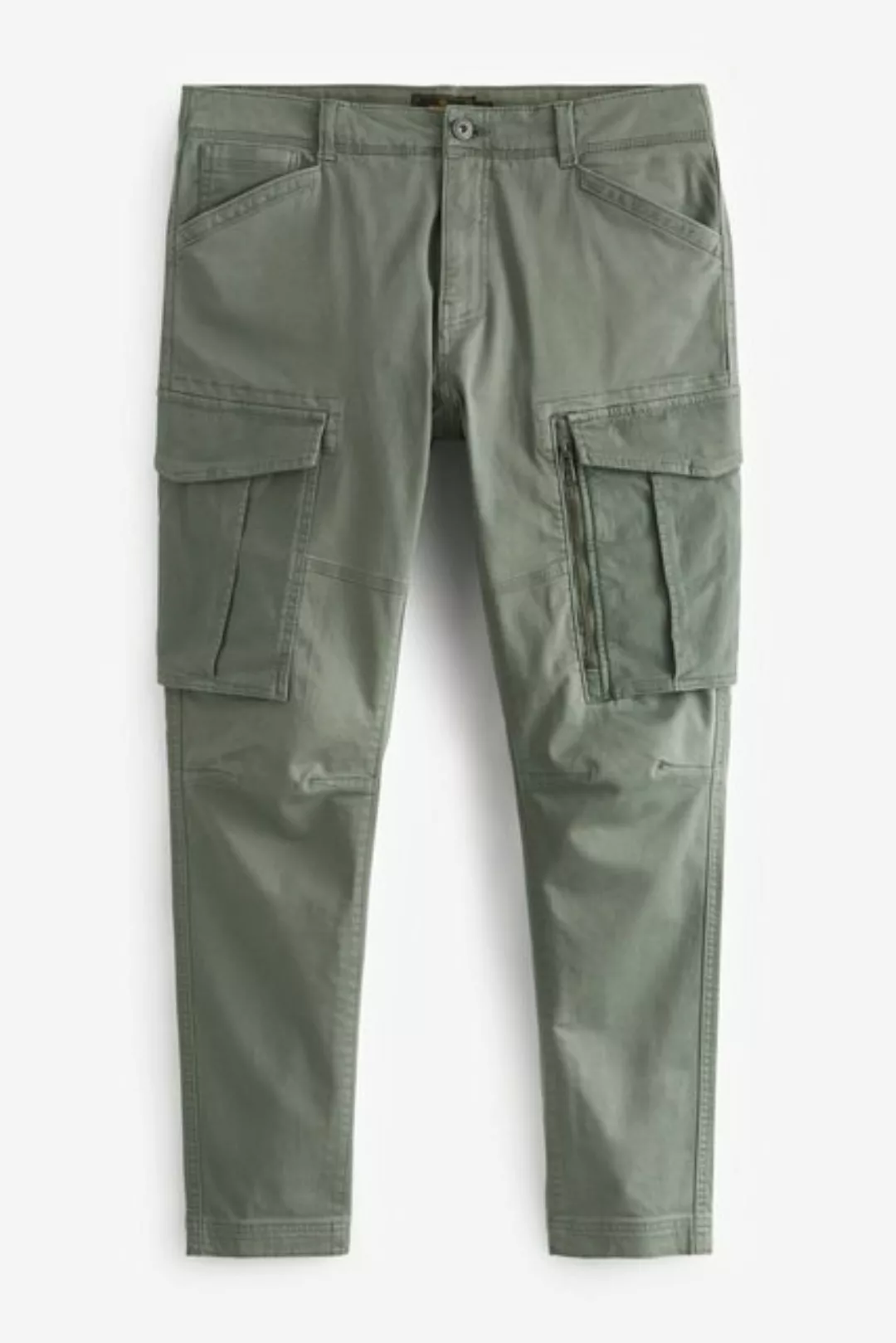 Next Cargohose Slim Fit Stretch-Cargohose mit Zierreißverschluss (1-tlg) günstig online kaufen