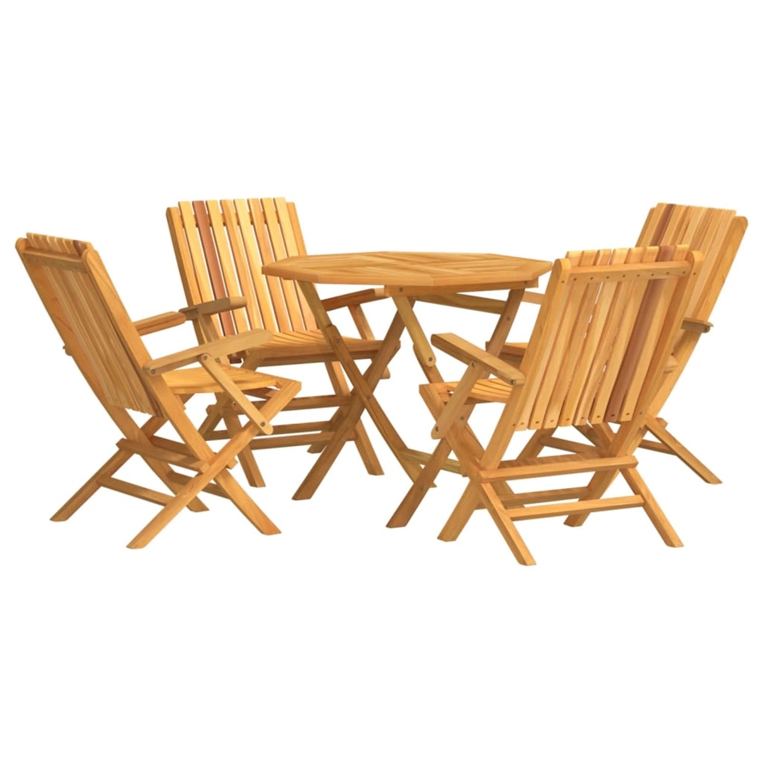 Vidaxl 5-tlg. Garten-essgruppe Massivholz Teak günstig online kaufen