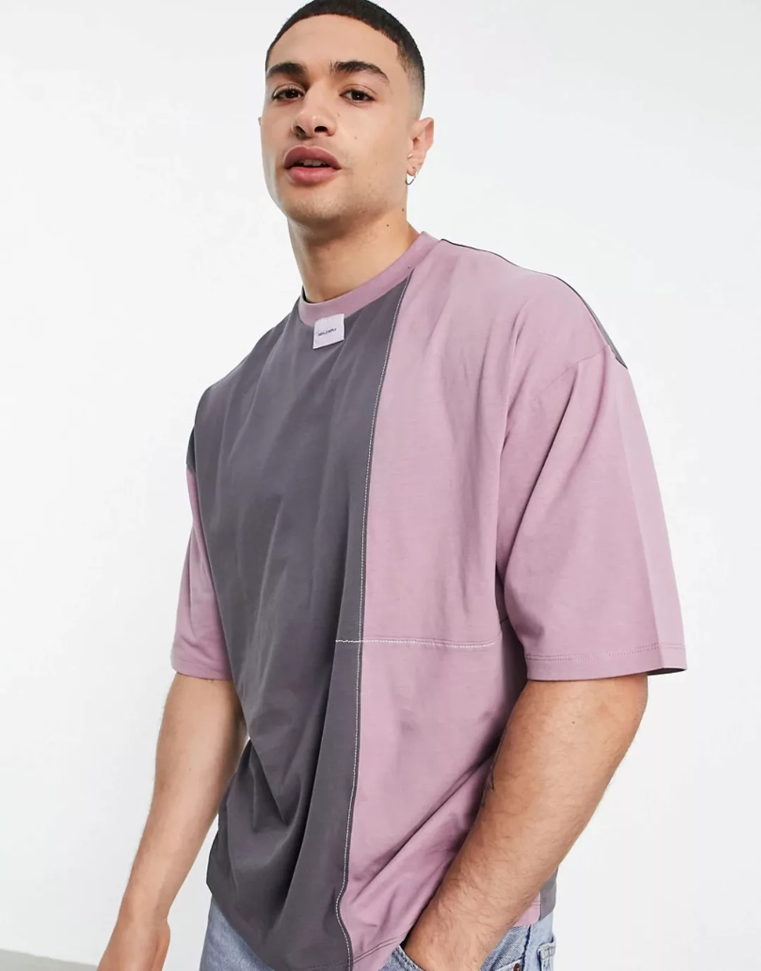 ASOS Unrvlld Spply – Oversize-T-Shirt mit Bahnen- und Farbblock-Design und günstig online kaufen