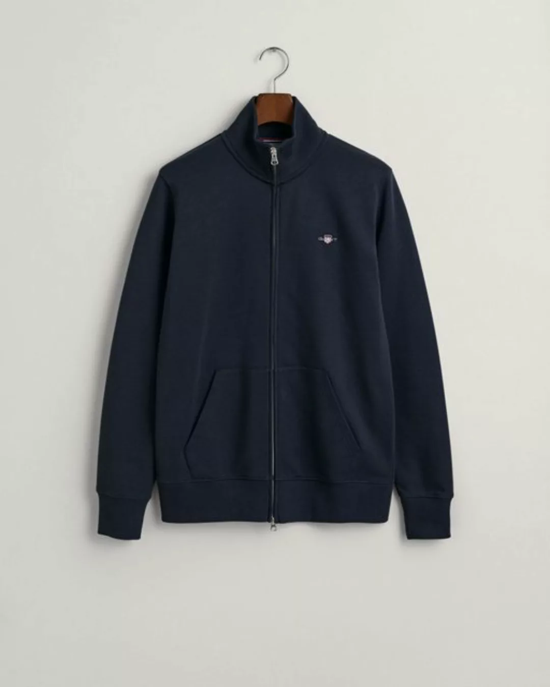 Gant Strickjacke Reg Shield Dunkelblau - Größe XL günstig online kaufen