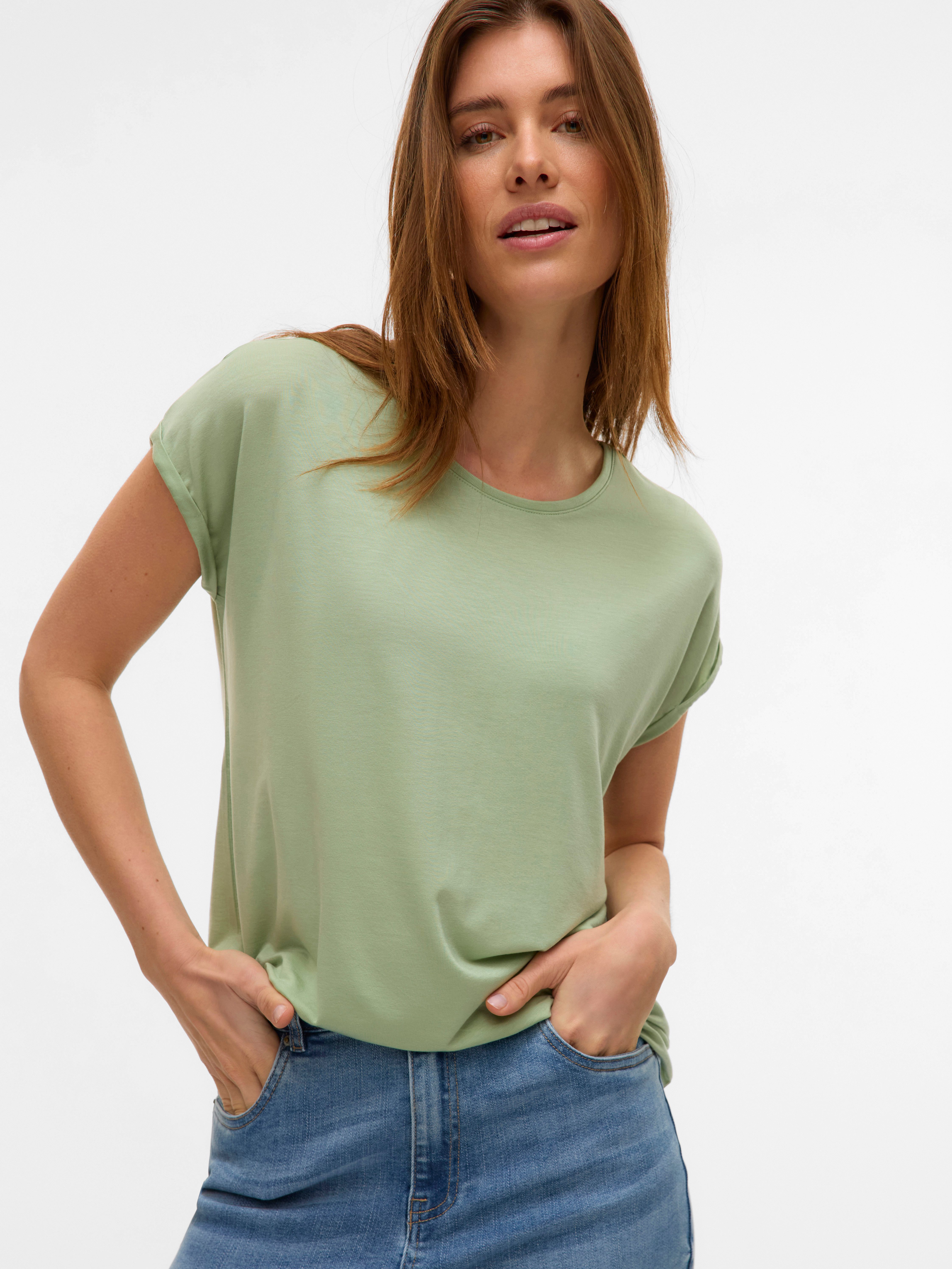 Vero Moda Rundhalsshirt VMAVA PLAIN SS günstig online kaufen