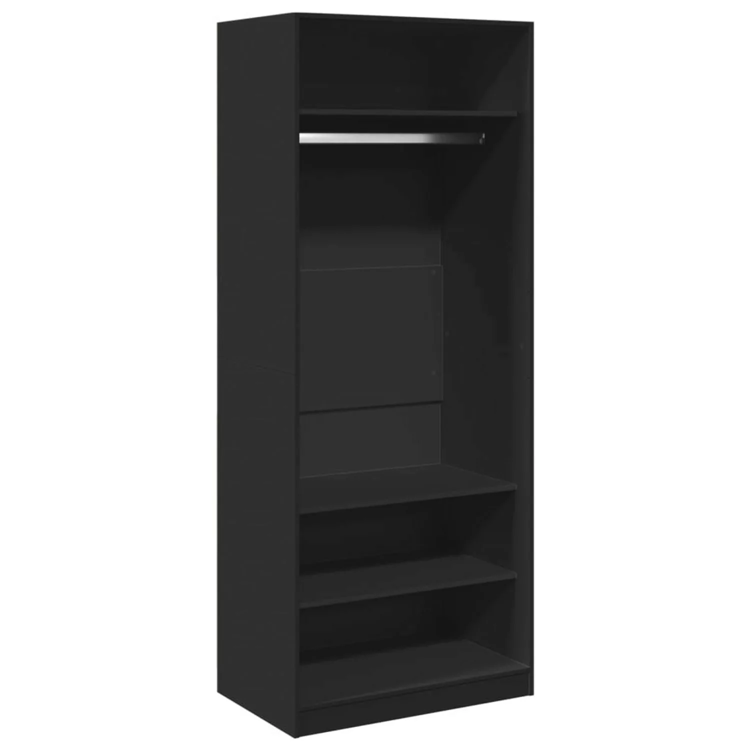 vidaXL Kleiderschrank Kleiderschrank Schwarz 80x50x200 cm Spanplatte günstig online kaufen