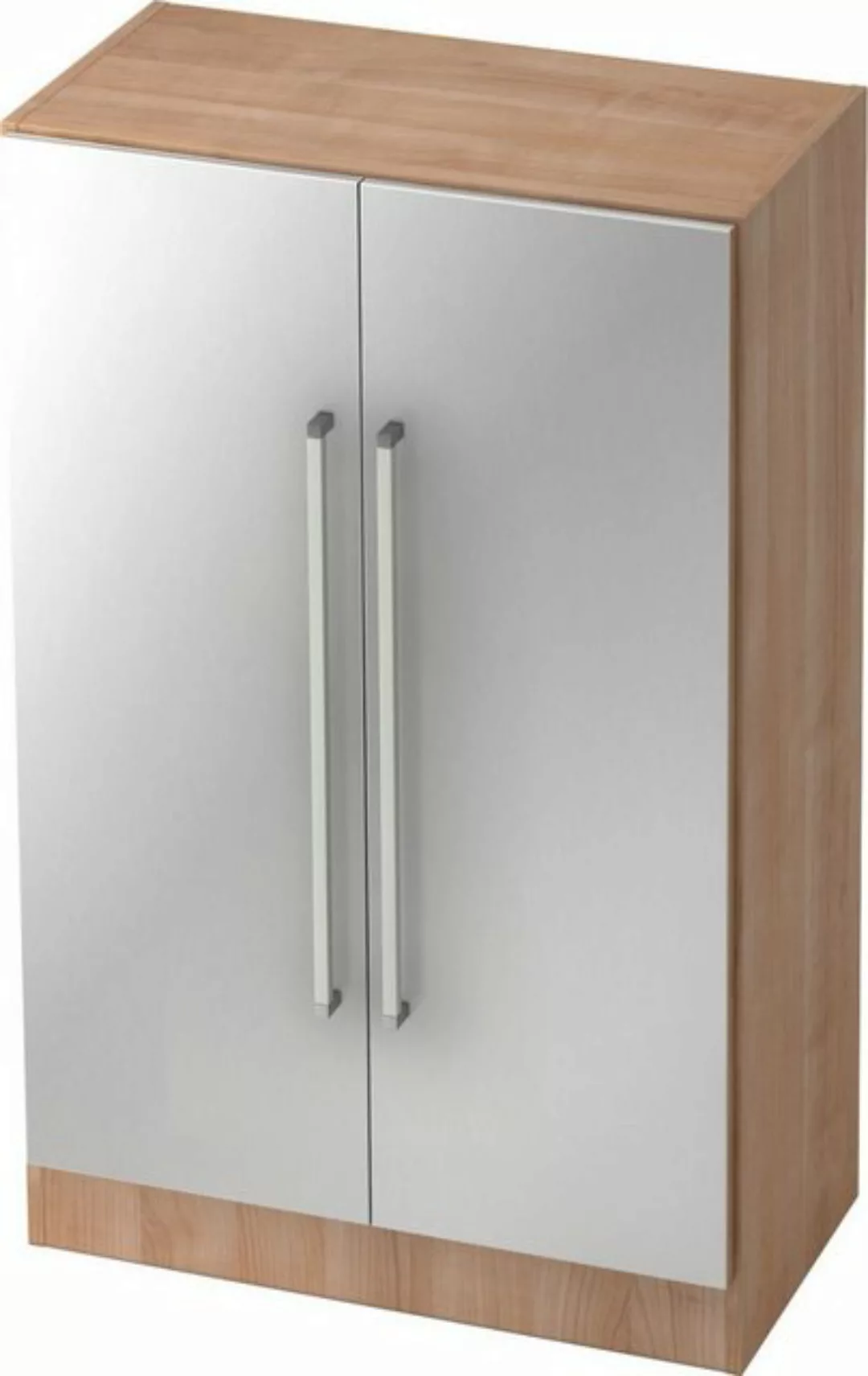 Aktenschrank Schrank Solid 3OH BxTxH 80x42x127cm Griff CE Nussbaum/Silber günstig online kaufen