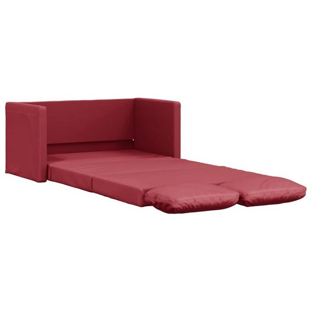vidaXL Sofa Bodensofa mit Schlaffunktion Weinrot 112x174x55 cm Kunstleder günstig online kaufen