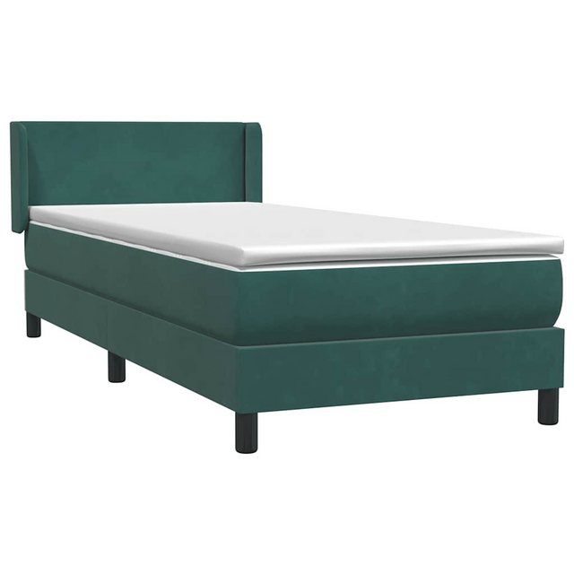 vidaXL Bett Boxspringbett mit Matratze Dunkelgrün 90x220 cm Samt günstig online kaufen