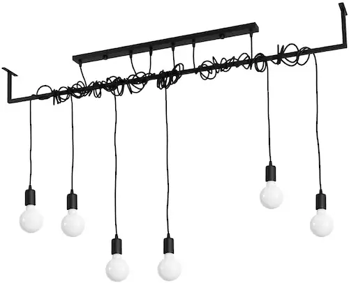 Sollux Lighting Kronleuchter Salamanca 6 Schwarz günstig online kaufen