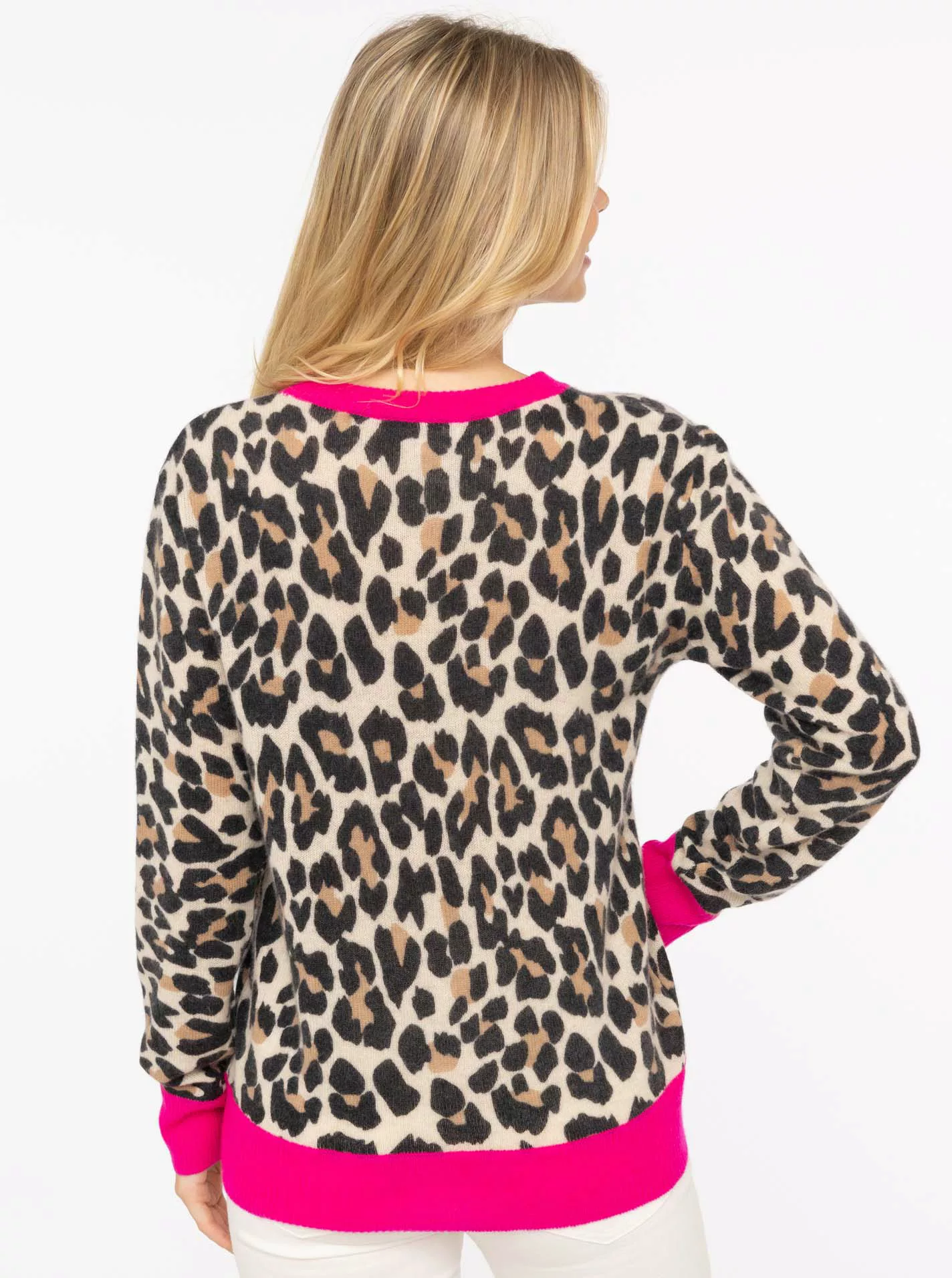 Zwillingsherz Strickpullover "Leo + colored edges", Rundhals,aus reinem Kas günstig online kaufen