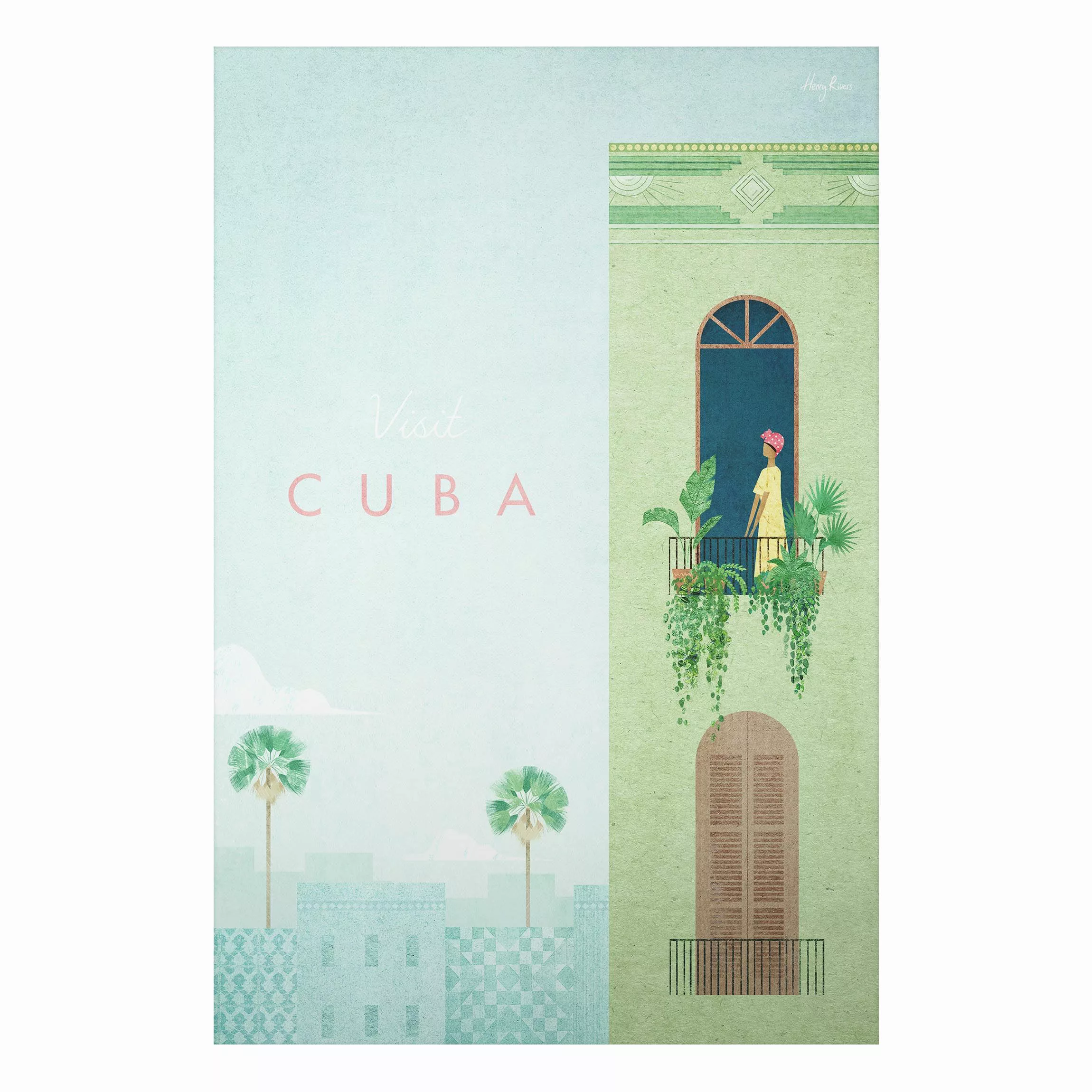 Alu-Dibond Bild Reiseposter - Cuba günstig online kaufen
