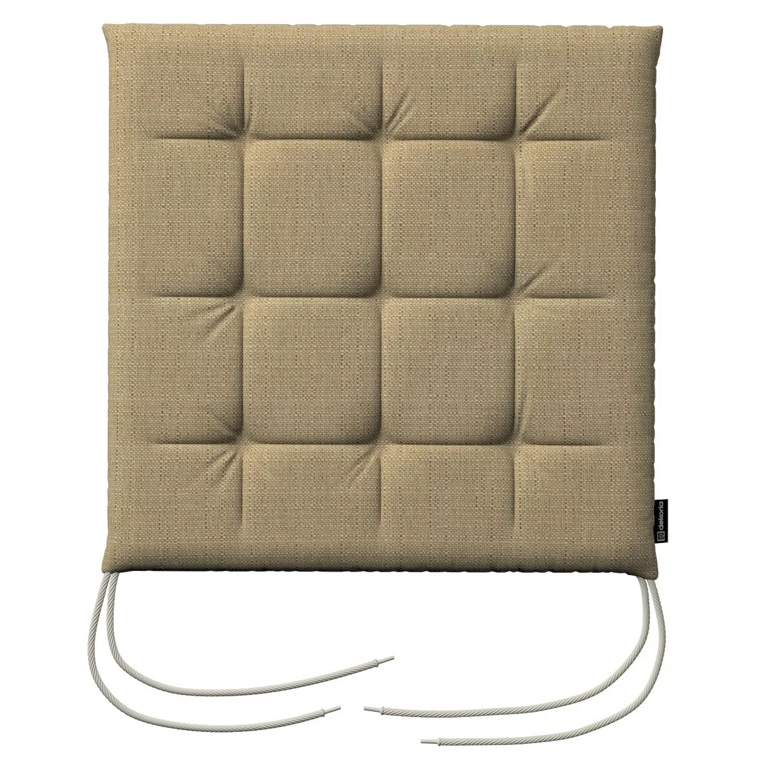 Stuhlkissen Jonas mit Bindeschnur, dunkelbeige, 40 x 40 x 3,5 cm, Living II günstig online kaufen