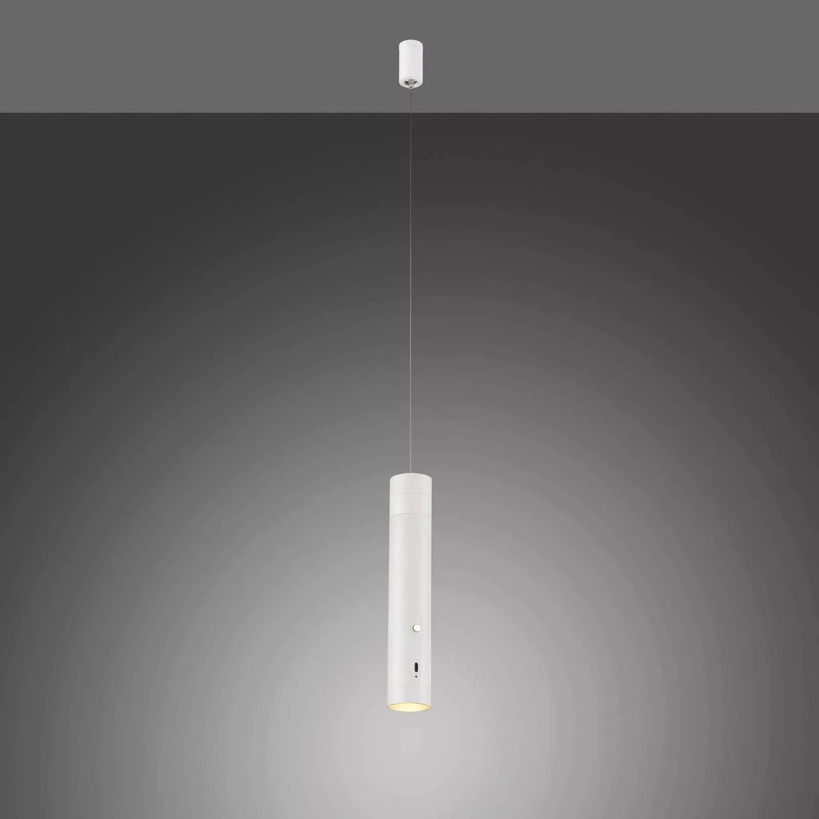 Just Light. LED-Akku-Pendelleuchte Attach Weiß 120 cm x Ø 16 günstig online kaufen