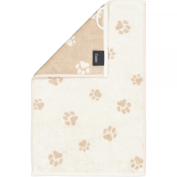 Cawö Handtücher We love Dogs Paws 6247 - Farbe: Natur-Beige - 33 - Gästetuc günstig online kaufen