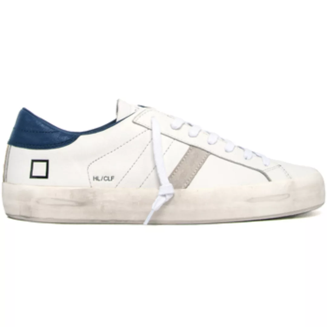 Date  Sneaker D.A.T.E. HL-CA-WL HILL LOW CALF WHITE-BLUE günstig online kaufen