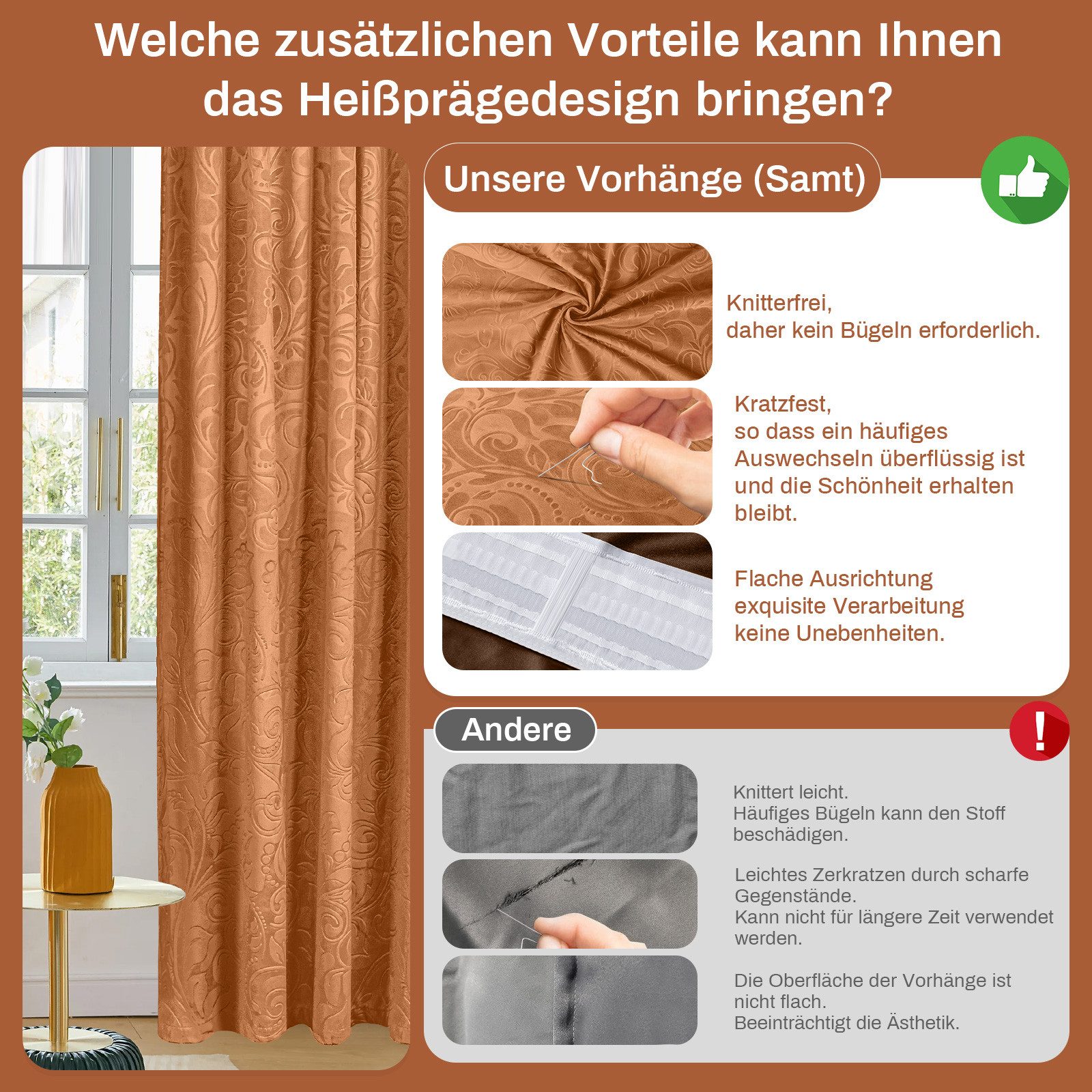 Qelus Gardine Samt Gardinen 2er Set günstig online kaufen