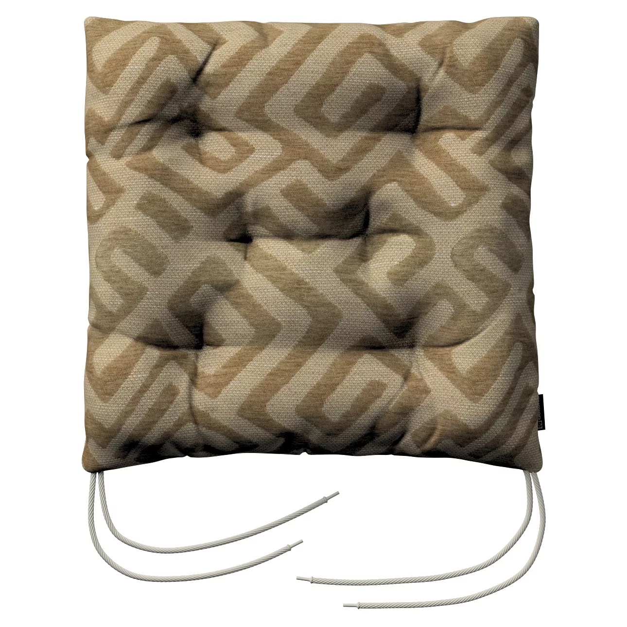 Stuhlkissen Thomas mit Bindeschnur, mocca, 38 x 38 x 8 cm, Cosy Home (144-8 günstig online kaufen