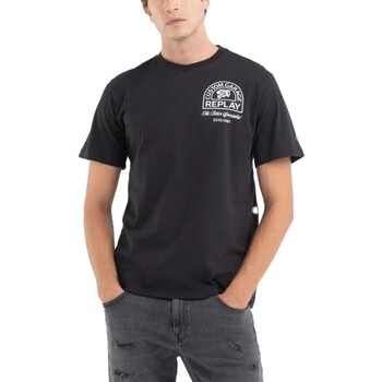 Replay  T-Shirts & Poloshirts T-Shirt mit Garage-Print günstig online kaufen