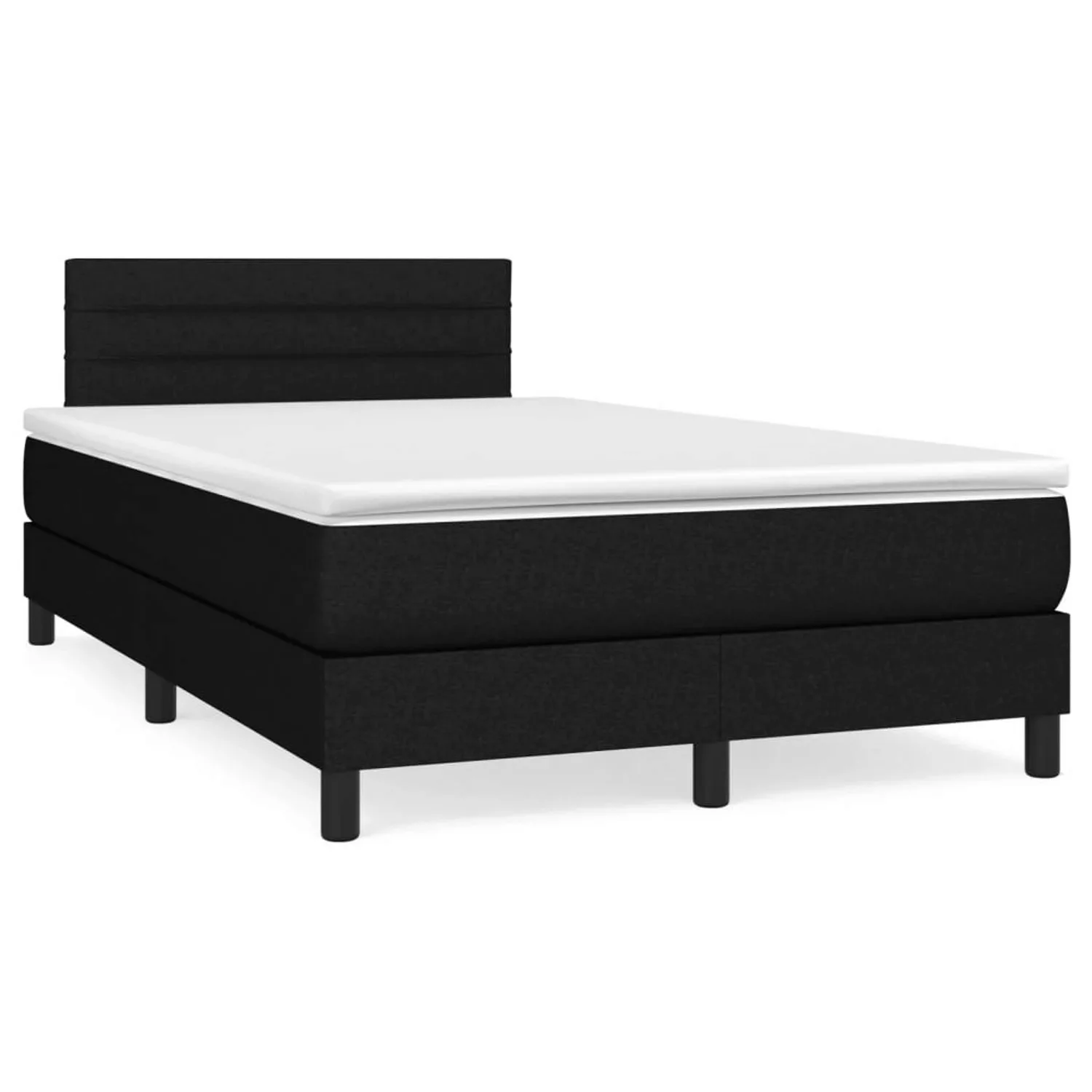 vidaXL Boxspringbett mit Matratze Schwarz 120x200 cm Stoff1373129 günstig online kaufen