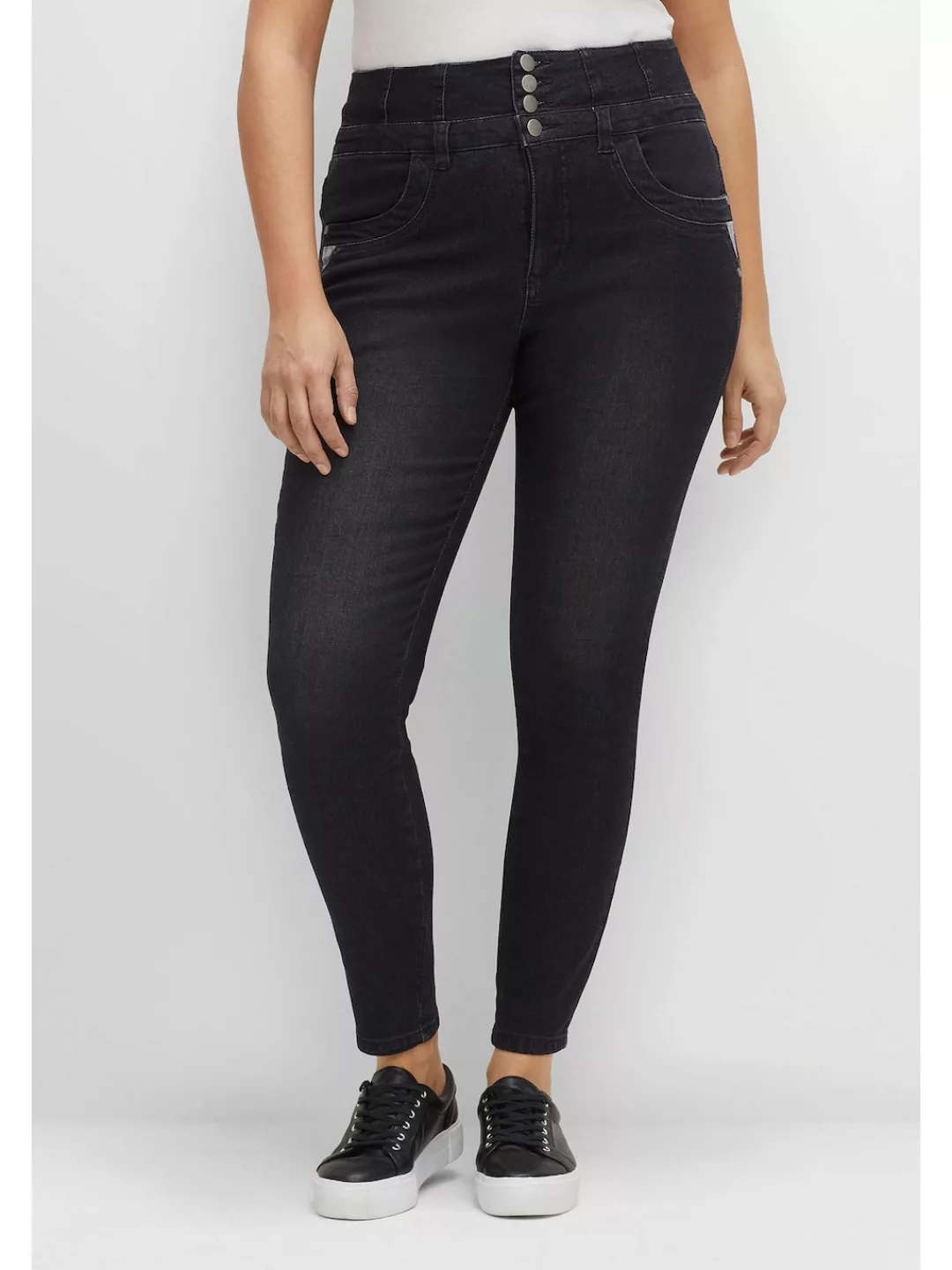 Sheego Stretch-Jeans "Große Größen", mit High-Waist-Bund günstig online kaufen