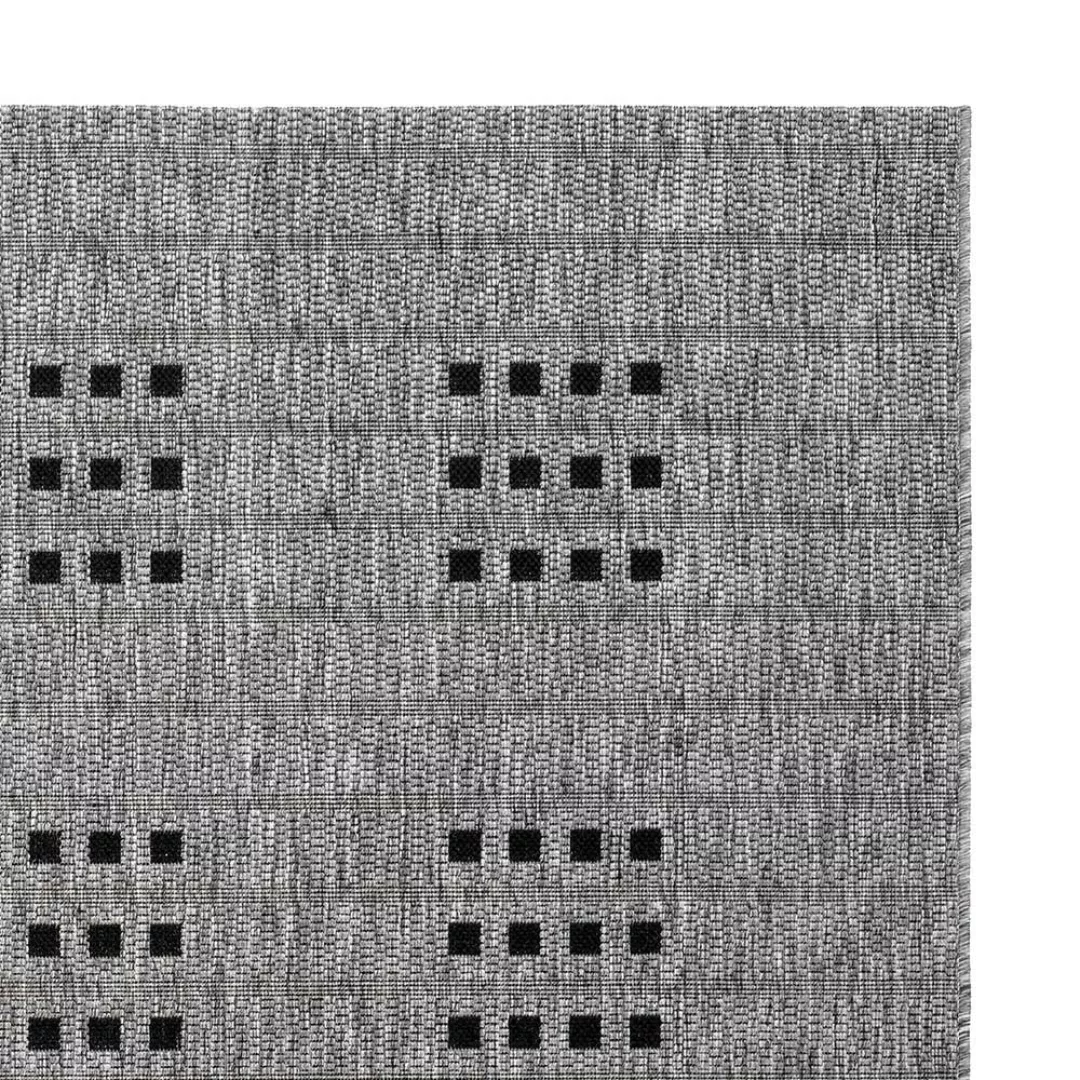 Webstoff Teppich in Silberfarben und Grau 1 cm hoch günstig online kaufen