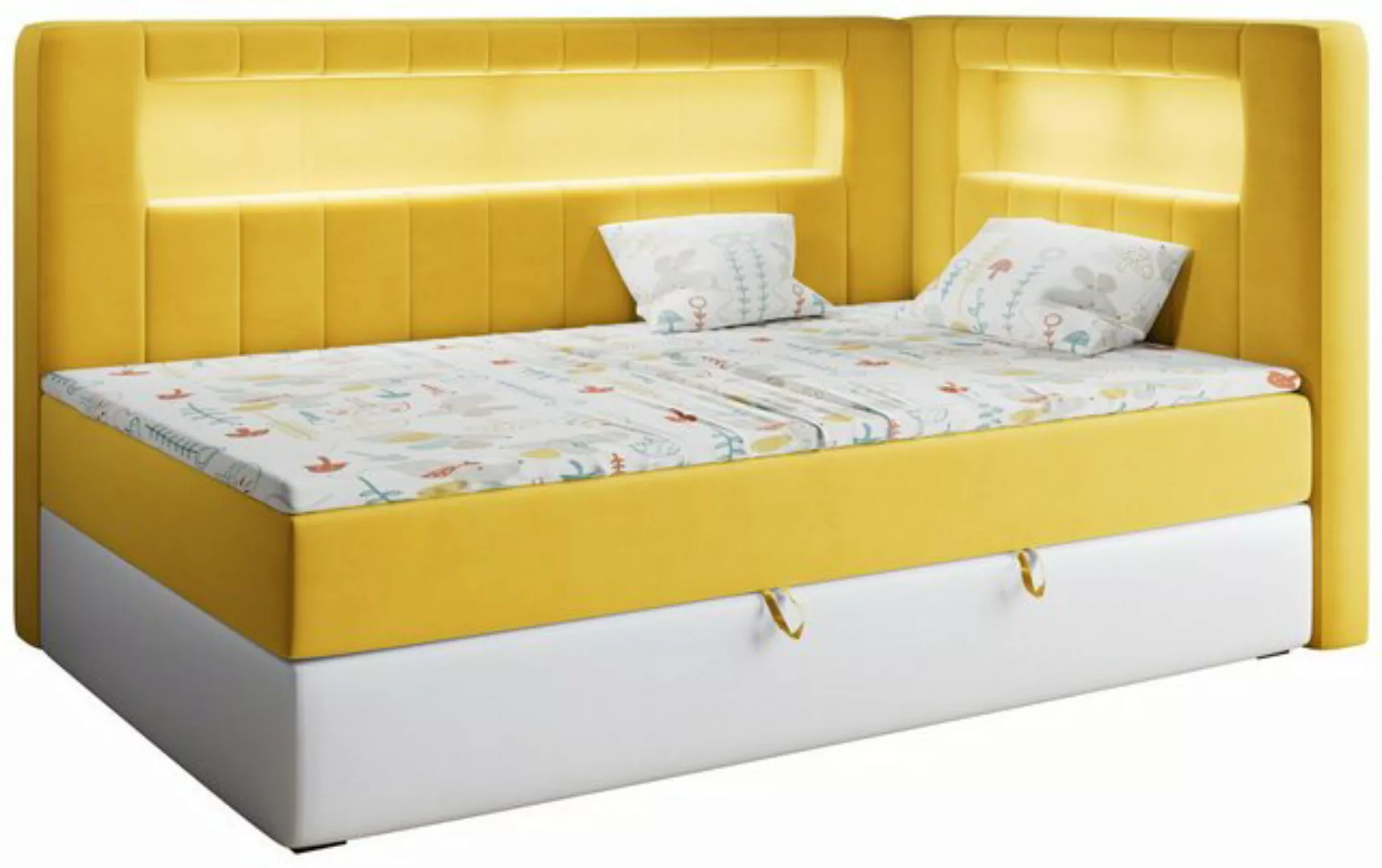 MKS MÖBEL Kinderbett GOLD JUNIOR 3, Kinderbett mit Led, Jugendbett, Polster günstig online kaufen