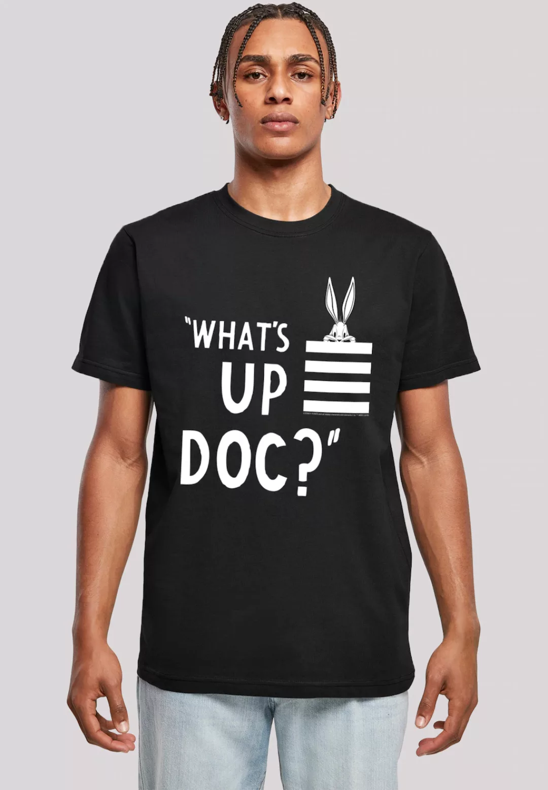 F4NT4STIC T-Shirt "Looney Tunes Bugs Bunny Whats Up Doc Stripes", Print günstig online kaufen